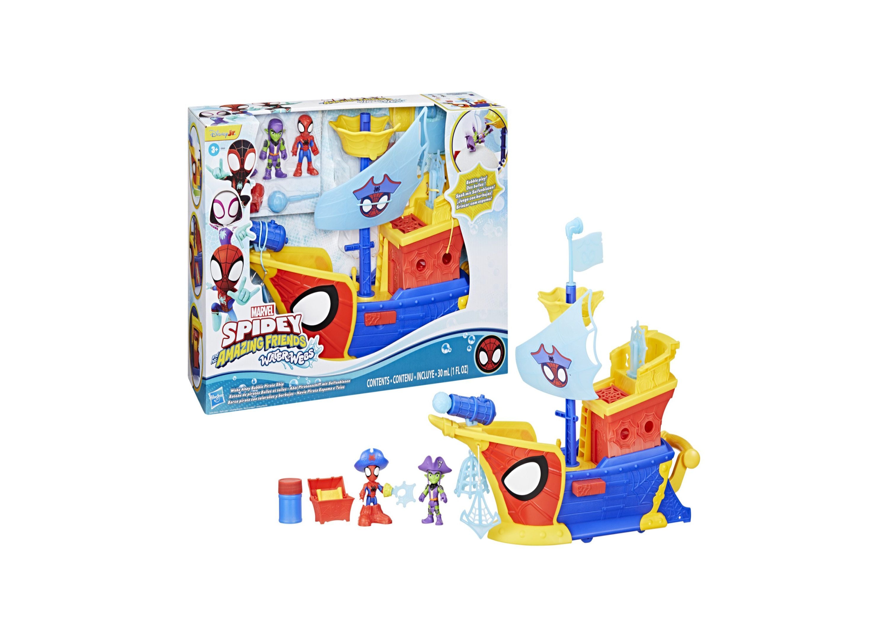Marvel Spidey Water-Webs Ahoy Bubble Pirate Ship Playset