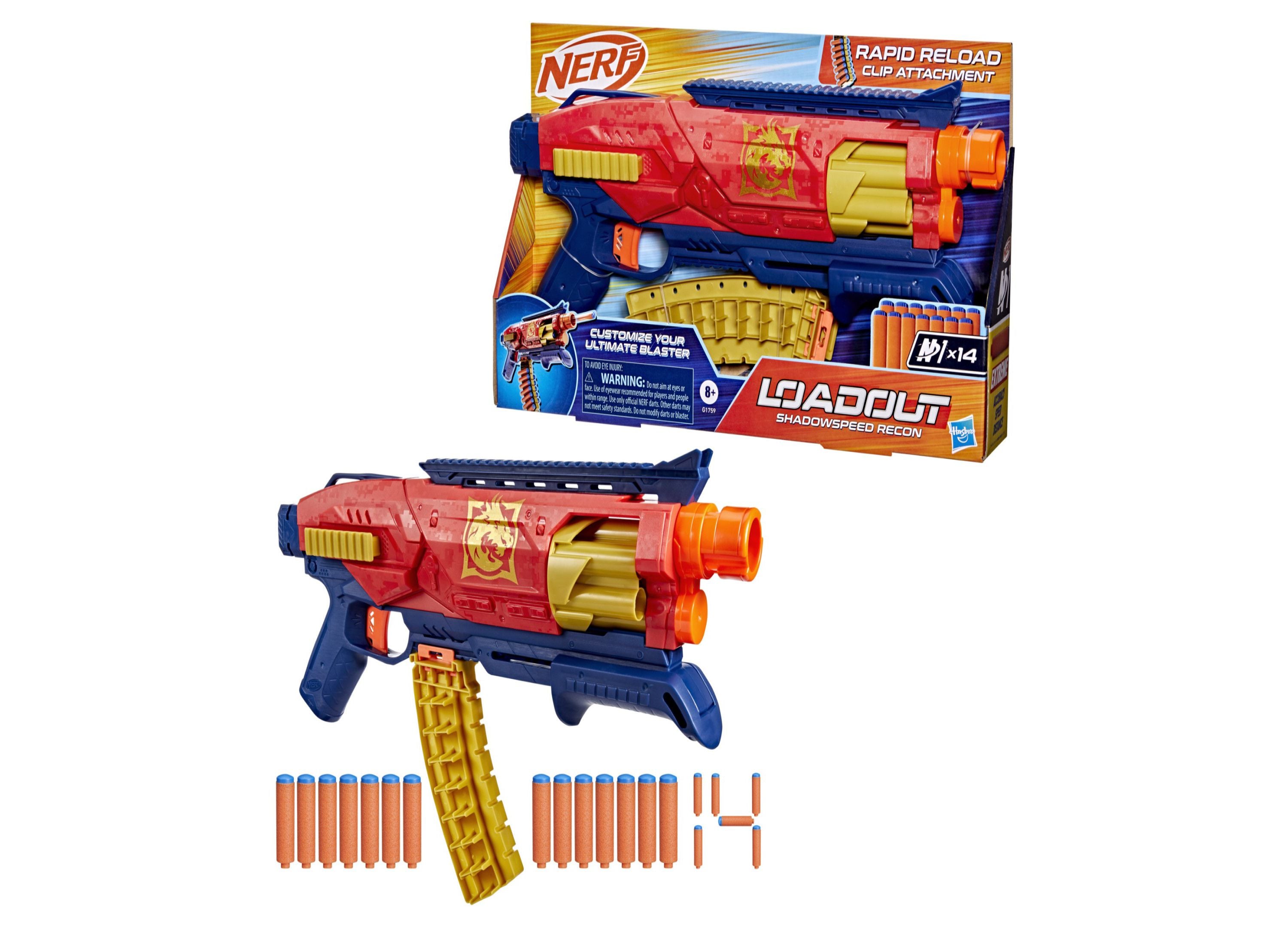 Nerf Loadout Shadow Speed Recon Blaster - Stealth Design