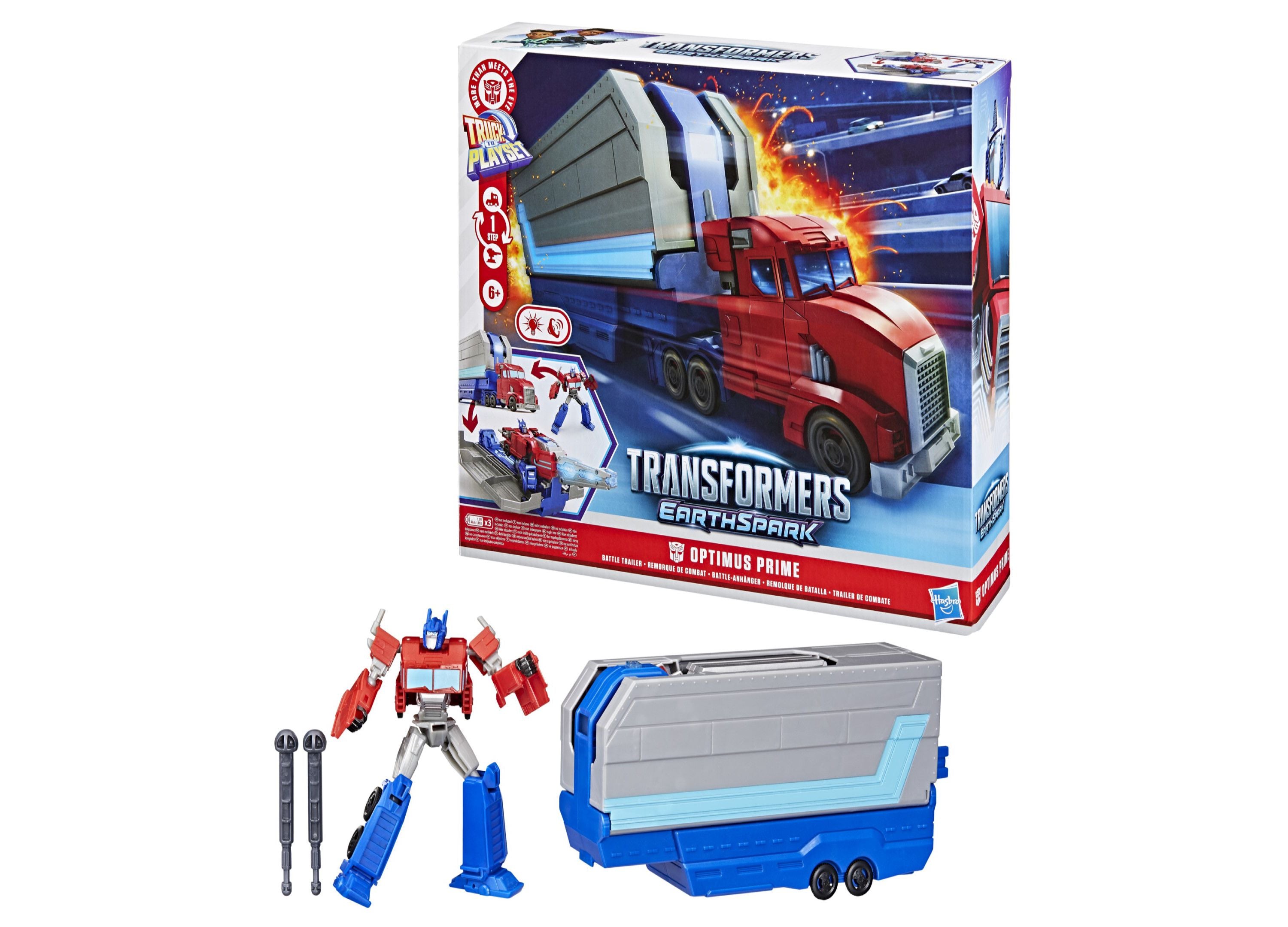 Transformers EarthSpark Optimus Prime Battle Trailer - Interactive Playset