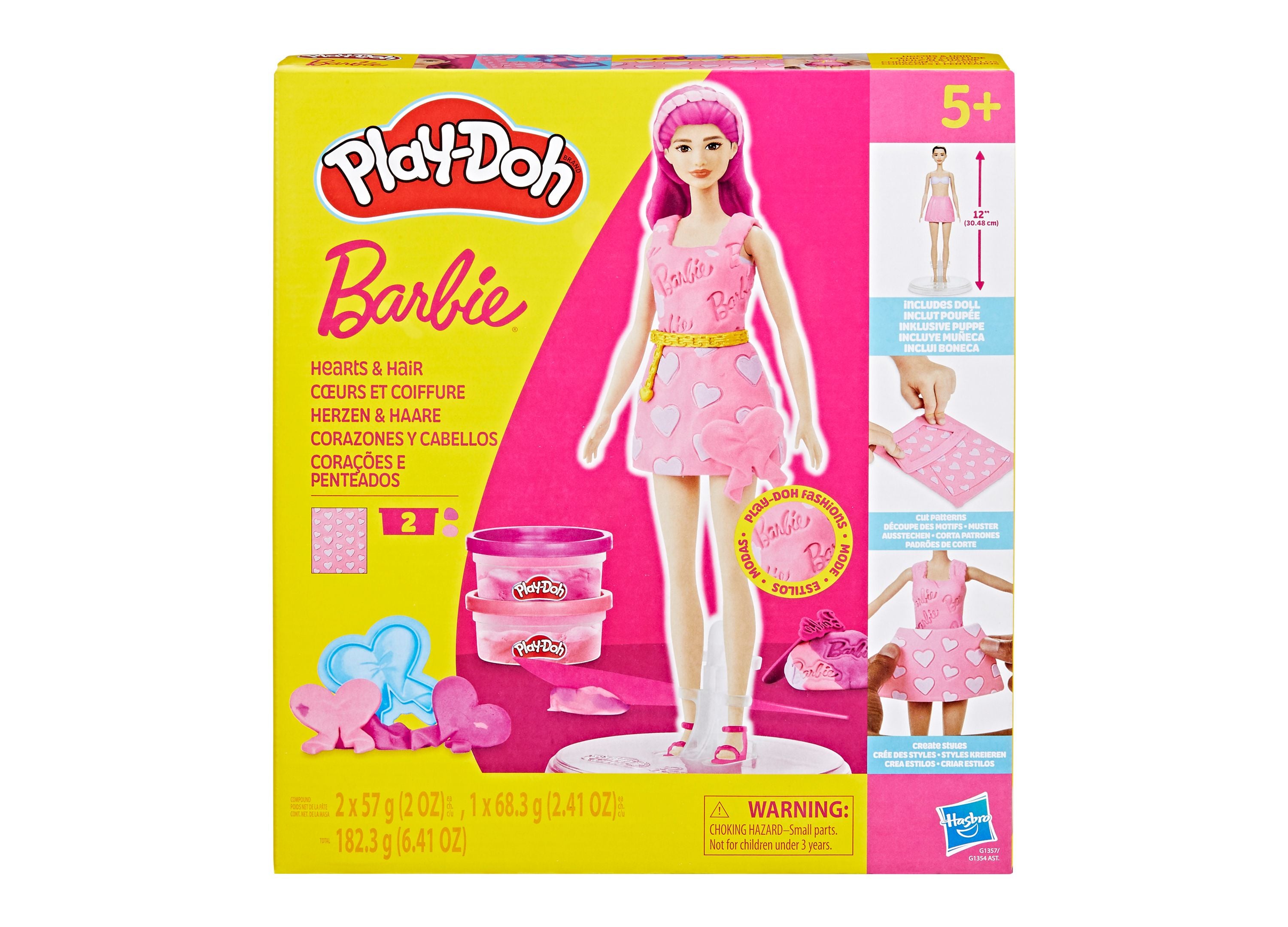 Alternative view of Play-Doh Barbie Hearts and Hair Set - Styling and Fashion Creation Kit