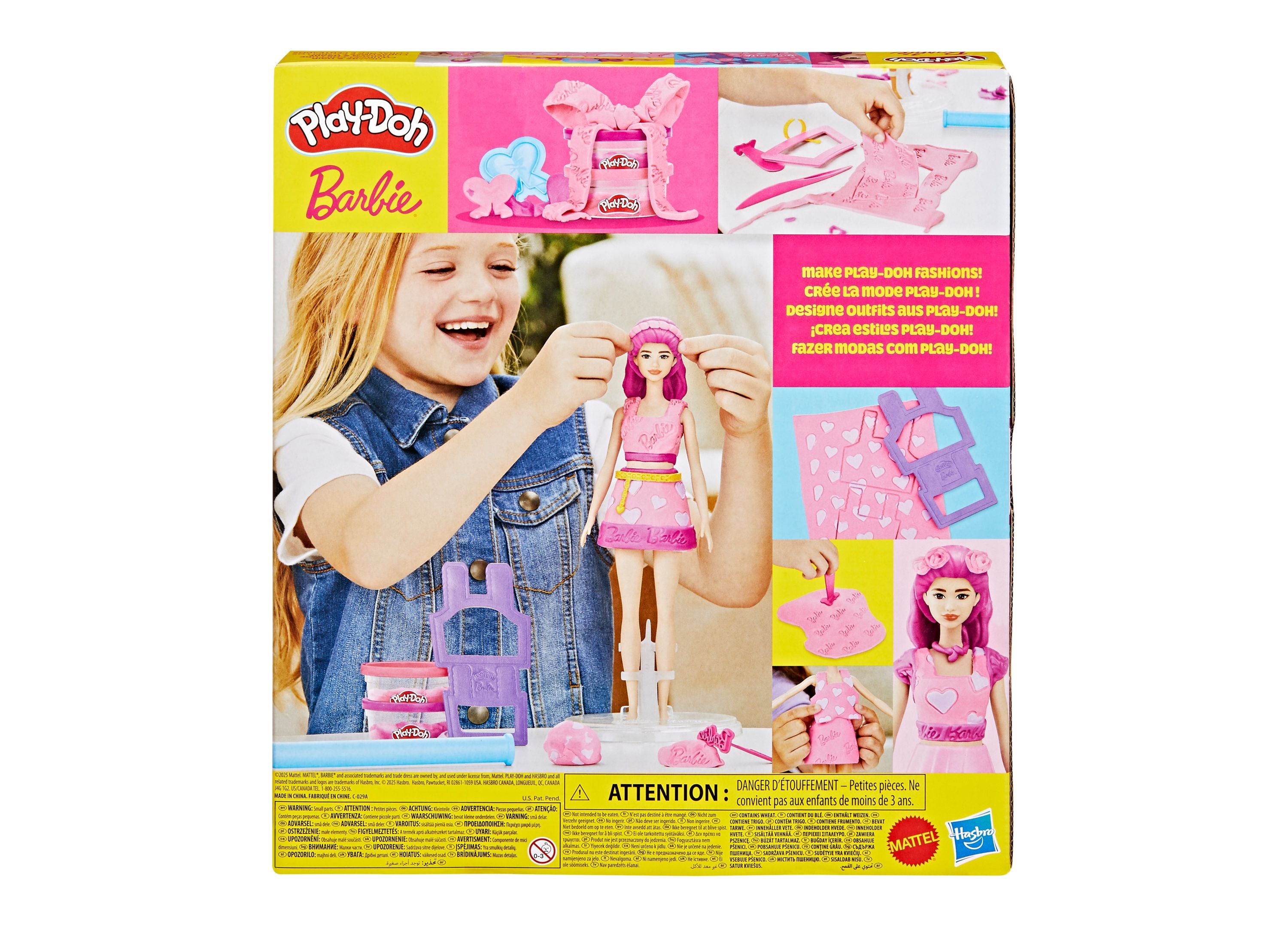 Play-Doh Barbie Hearts and Hair Set - Styling and Fashion Creation Kit - Image 5