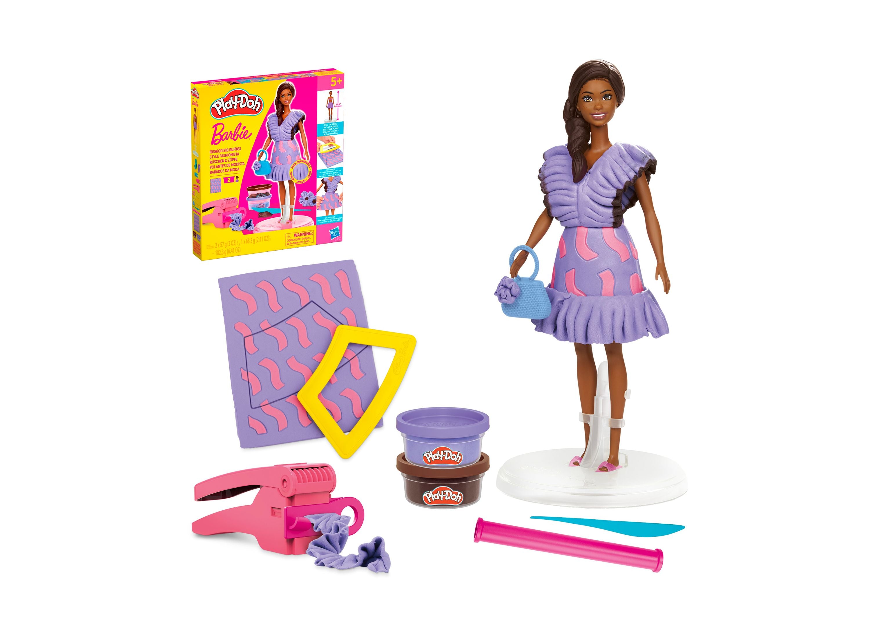 Play-Doh Barbie Fashionista Ruffles Set - Creative Fashion Kit