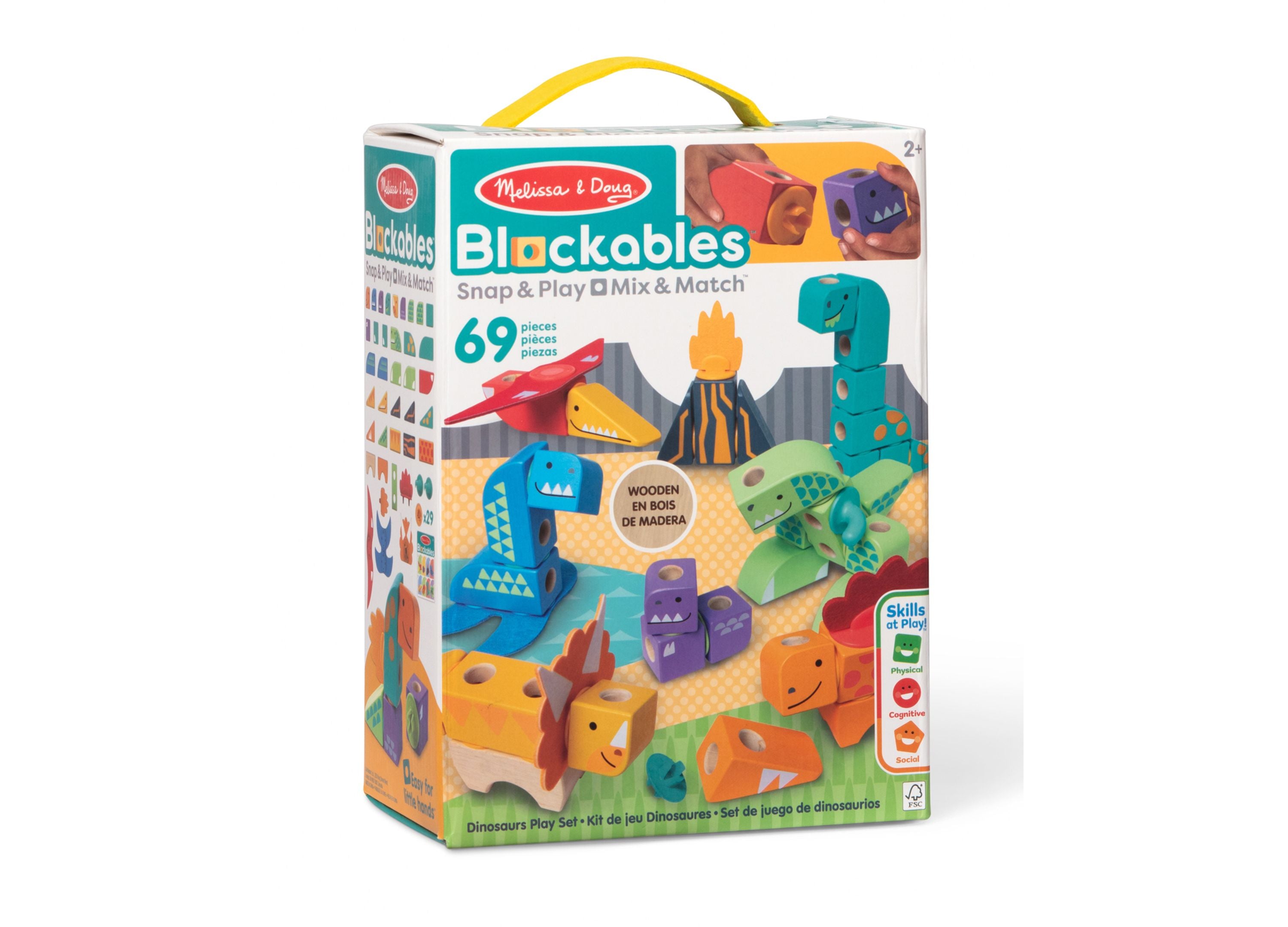 Melissa & Doug Dinosaur Blockables Play Set - 69 Pieces - Image 3