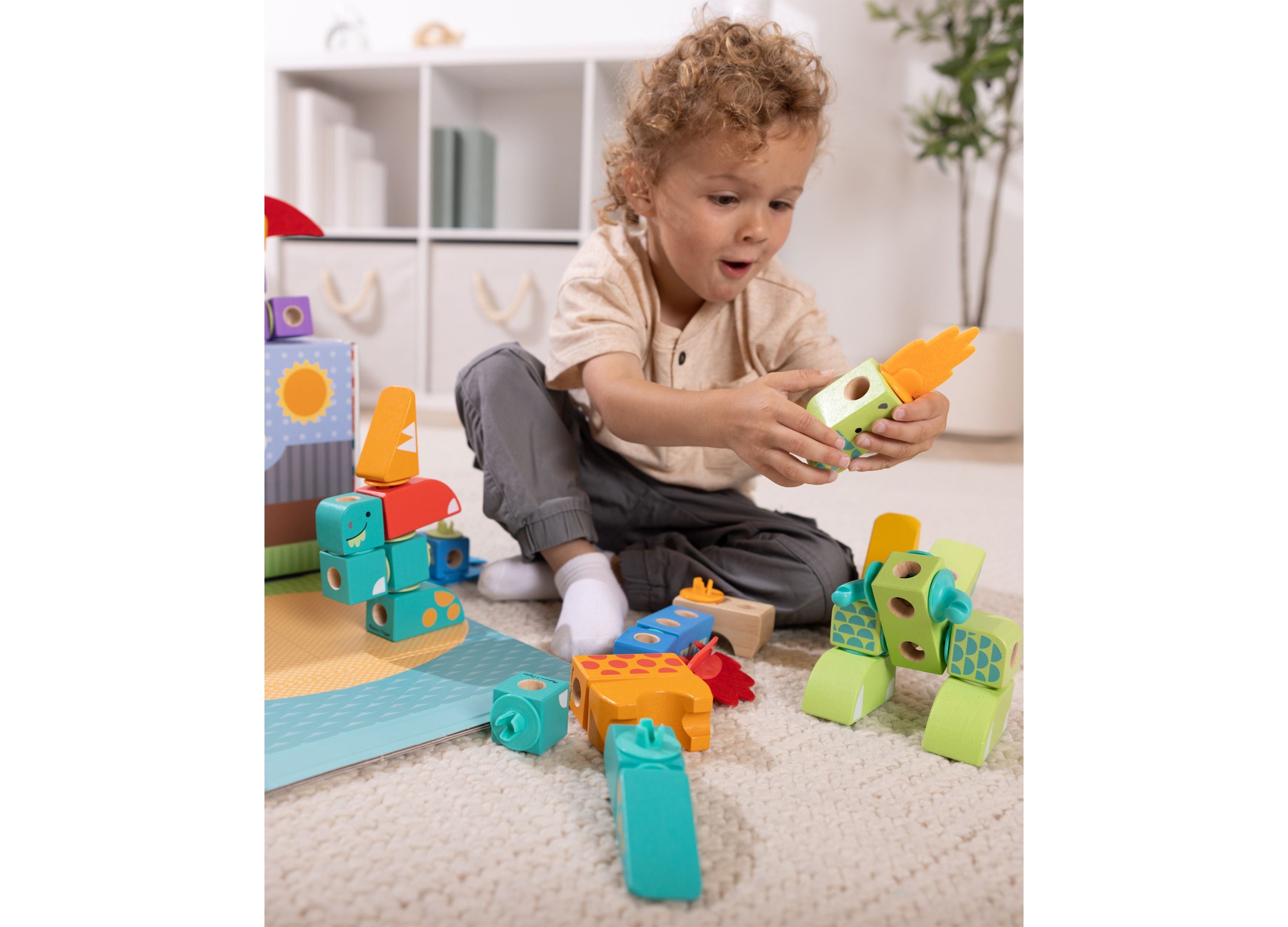 Melissa & Doug Dinosaur Blockables Play Set - 69 Pieces - Image 8