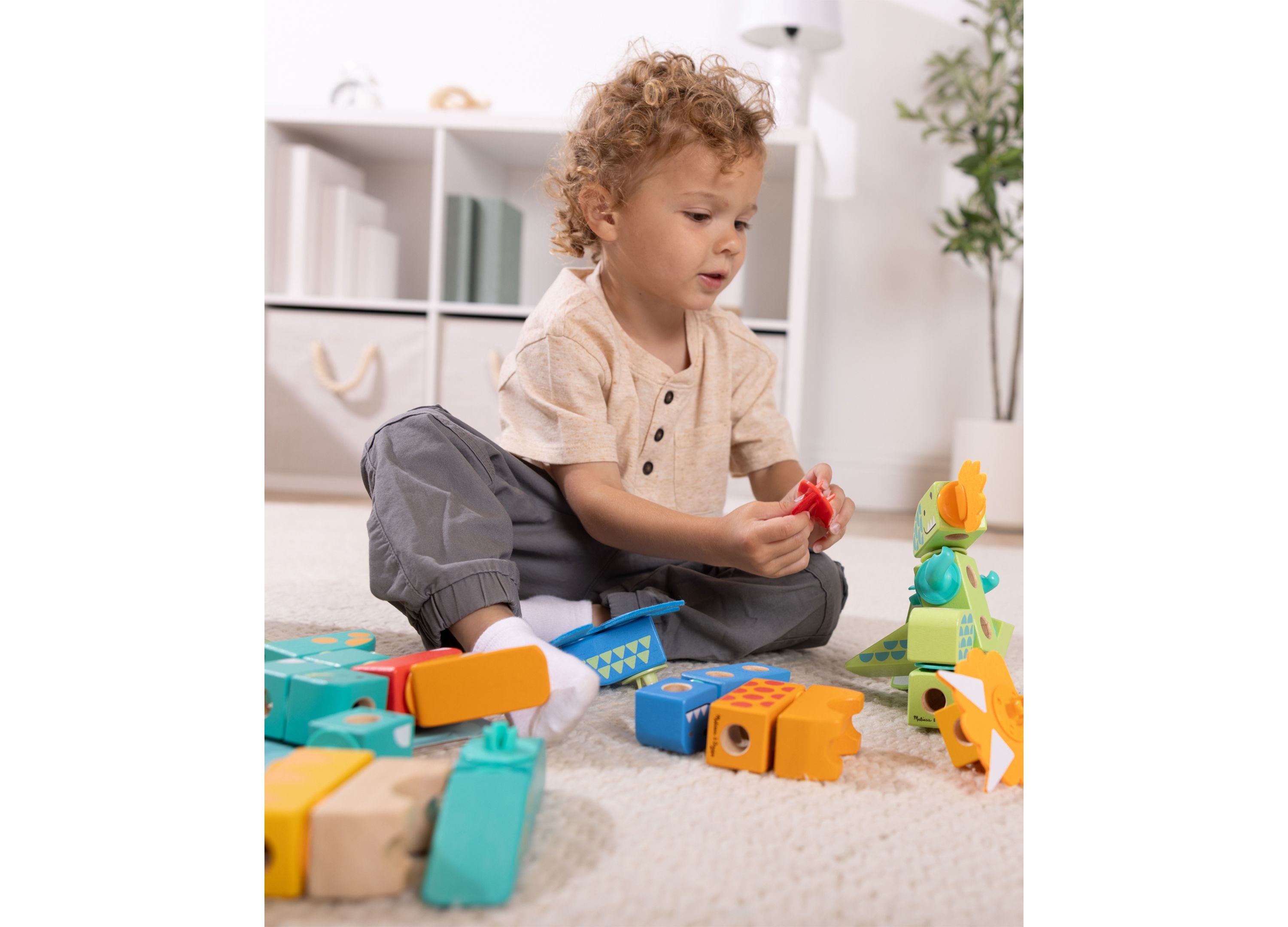 Alternative view of Melissa & Doug Dinosaur Blockables Play Set - 69 Pieces