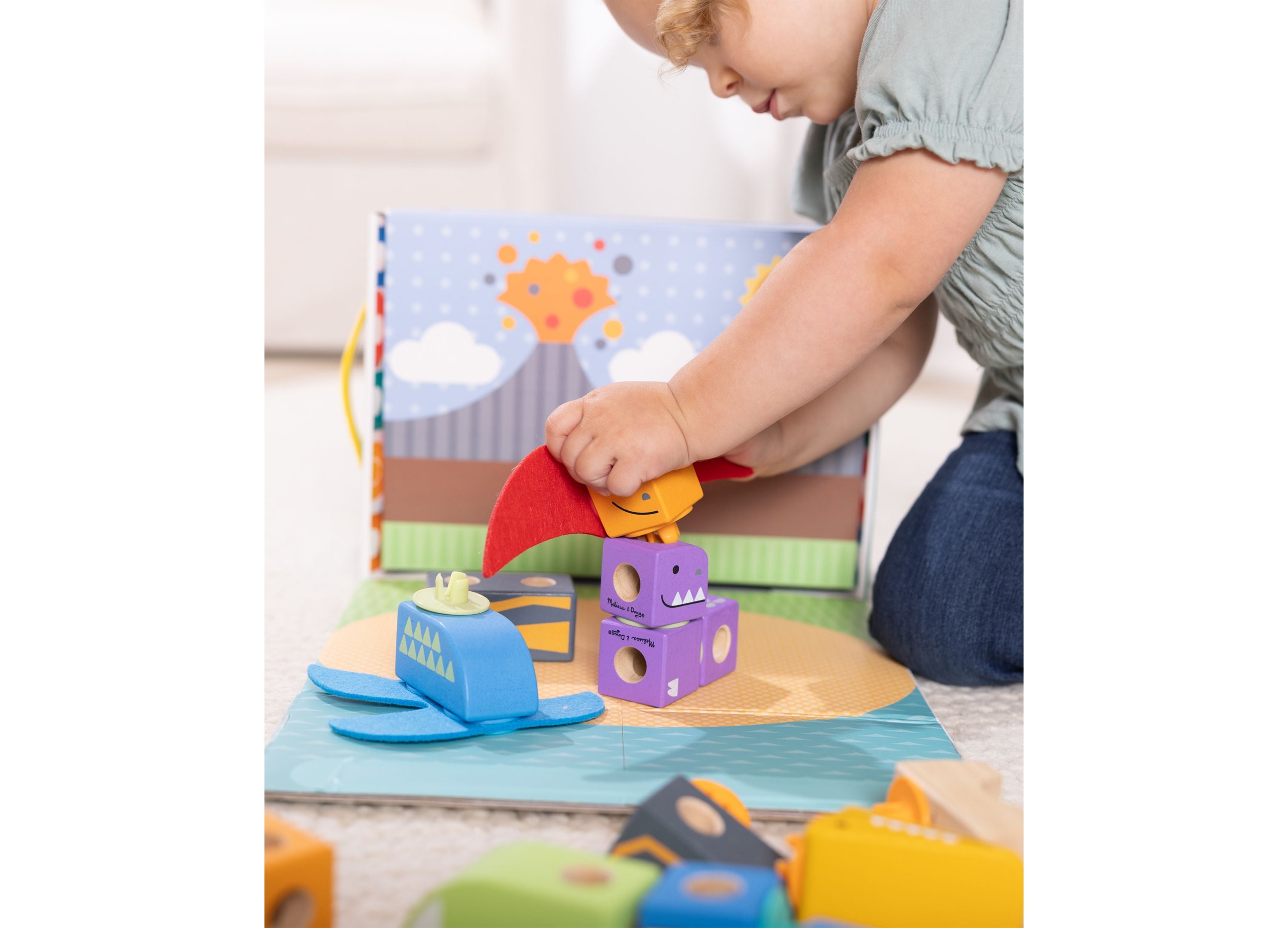 Melissa & Doug Dinosaur Blockables Play Set - 69 Pieces - Image 7