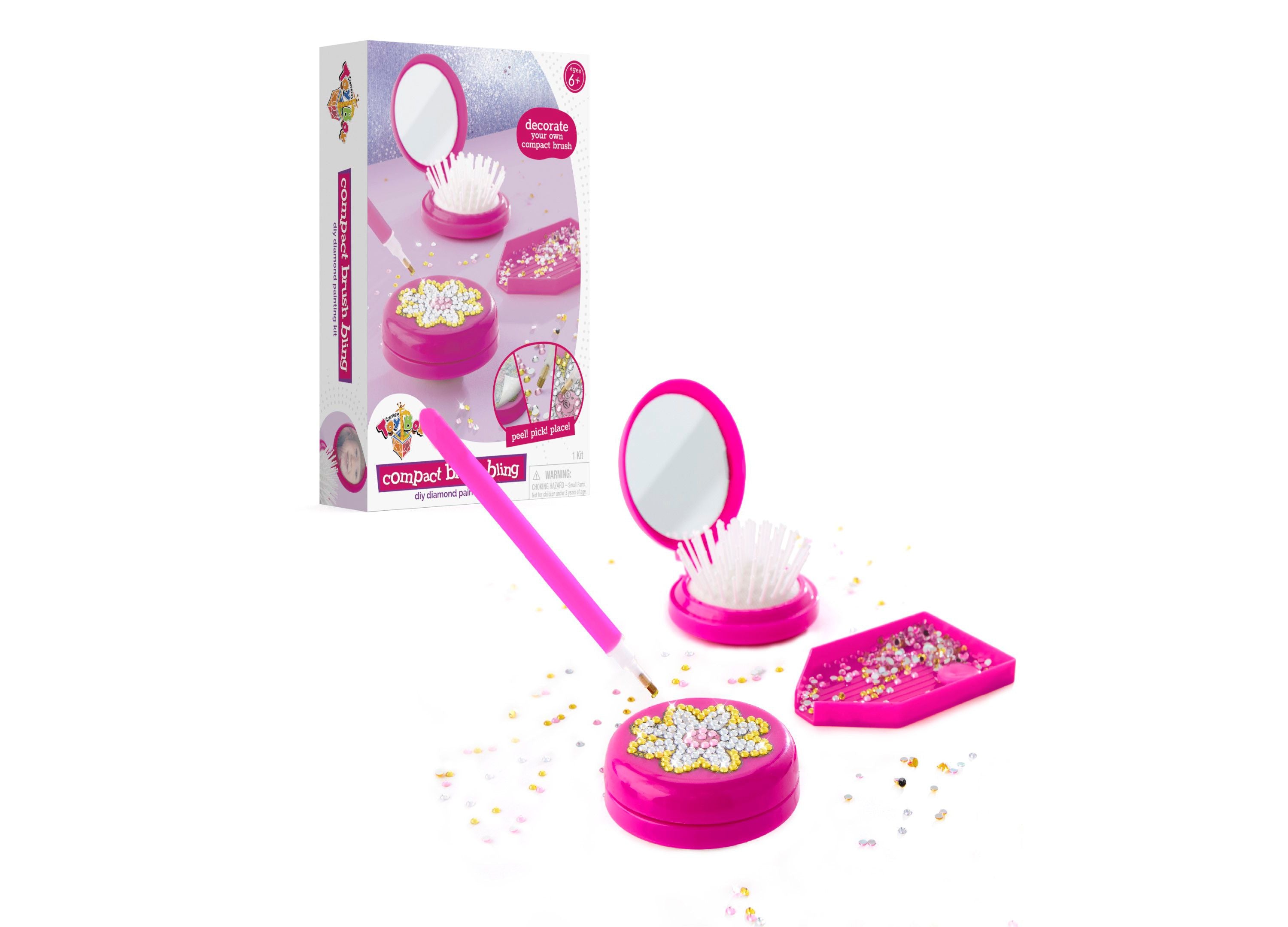 Geoffrey's Toy Box DIY Bling Compact Brush Diamond Painting Kit