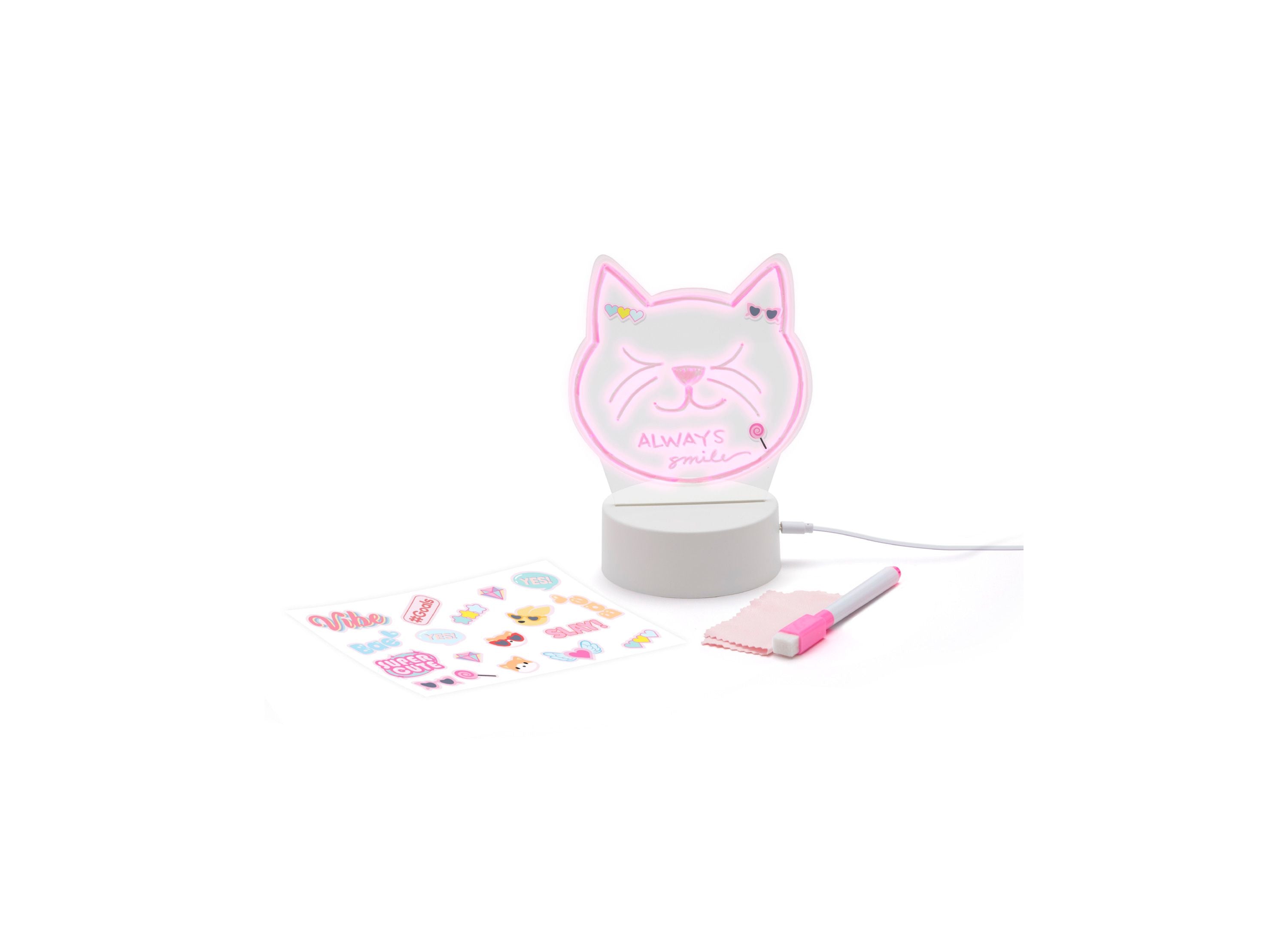 Geoffrey's Toy Box Cat Head Glow Bright Dry-Erase Light Board