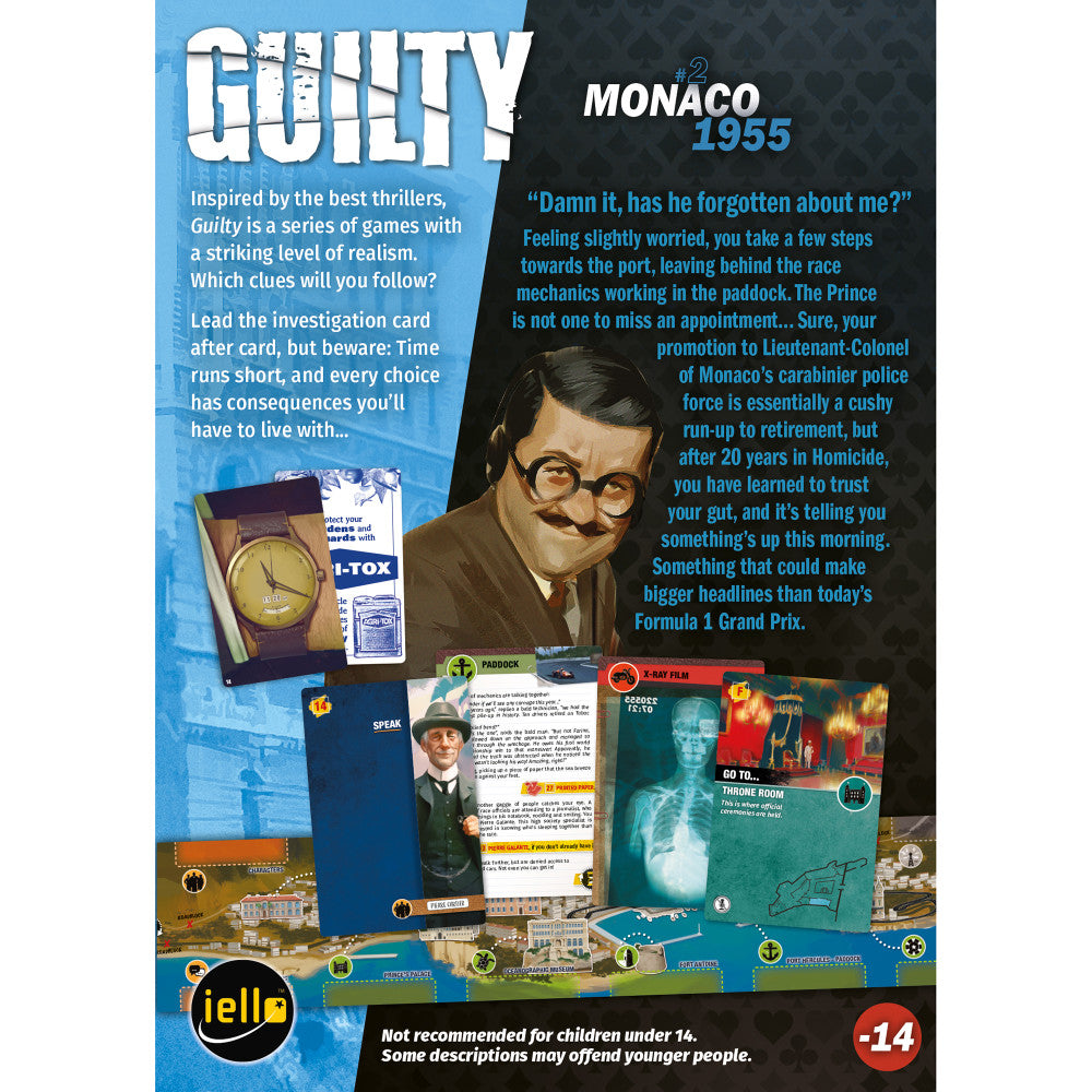 IELLO Guilty: Monaco 1955 Cooperative Deduction Board Game - Image 2