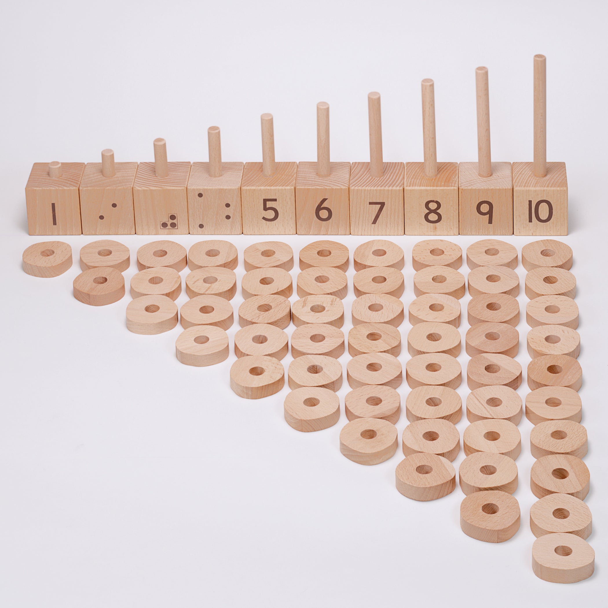 Alternative view of Yellow Door 1-10 Natural Number Stacker - Educational Counting Toy - Multicolor