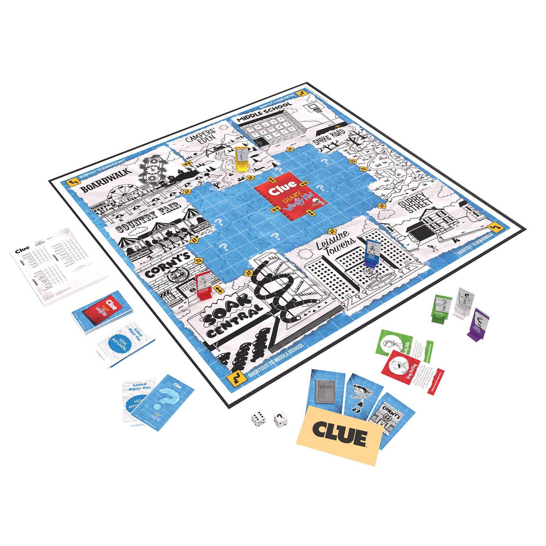 Alternative view of Diary of a Wimpy Kid CLUE Board Game