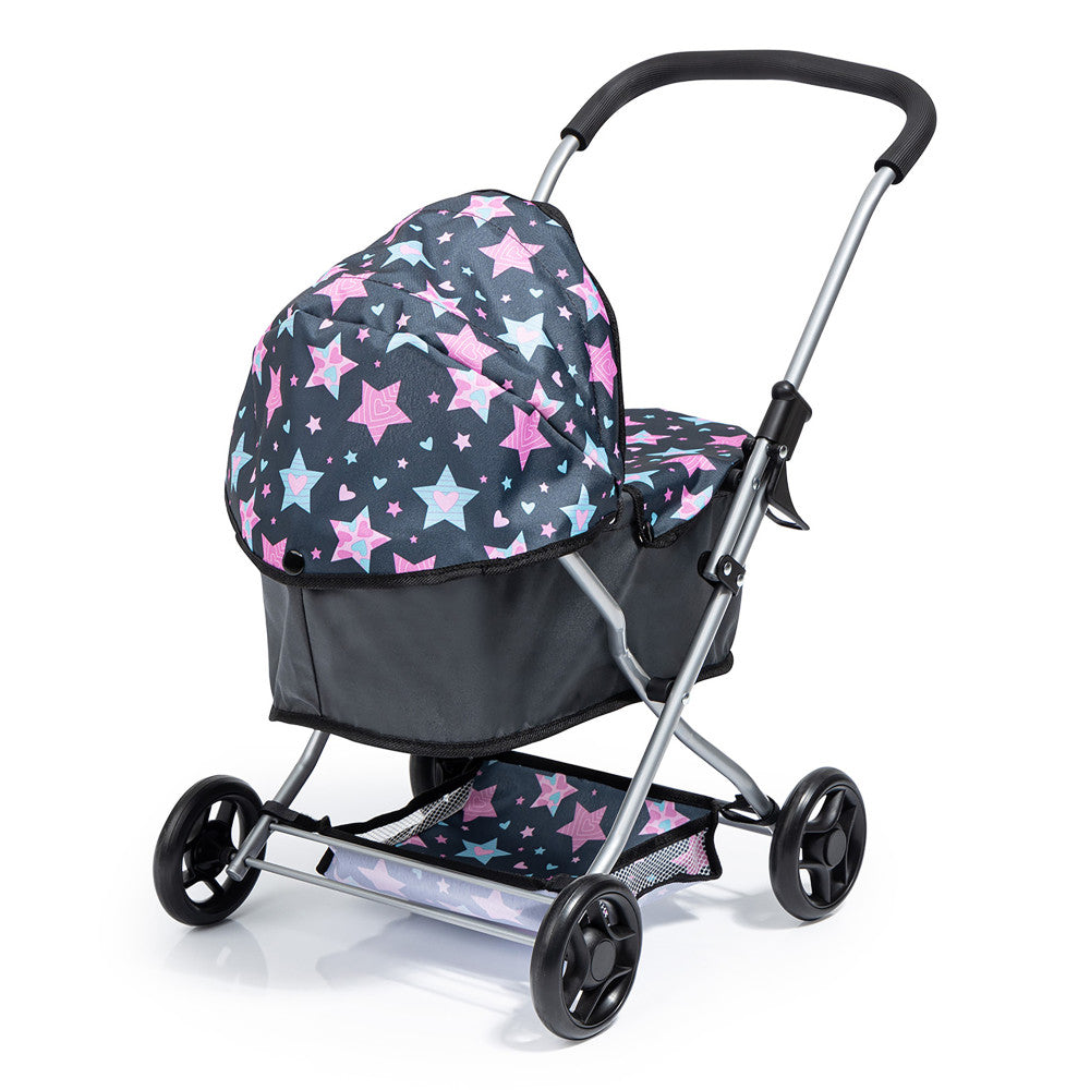 Bayer Design Starry Delight Doll Pram, Turquoise & Pink - Image 4