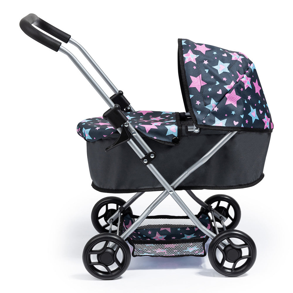 Bayer Design Starry Delight Doll Pram, Turquoise & Pink - Image 5