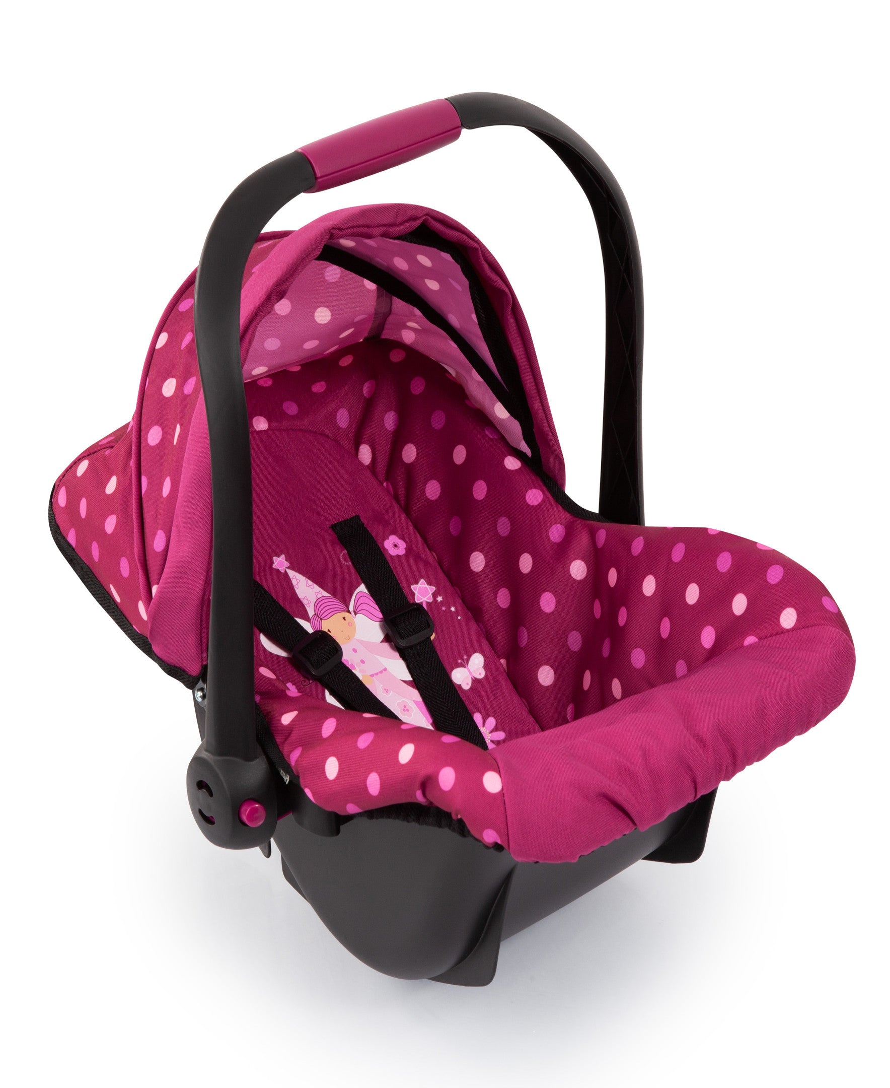 Bayer Design Deluxe Polka Dot Baby Doll Car Seat with Canopy - Image 3