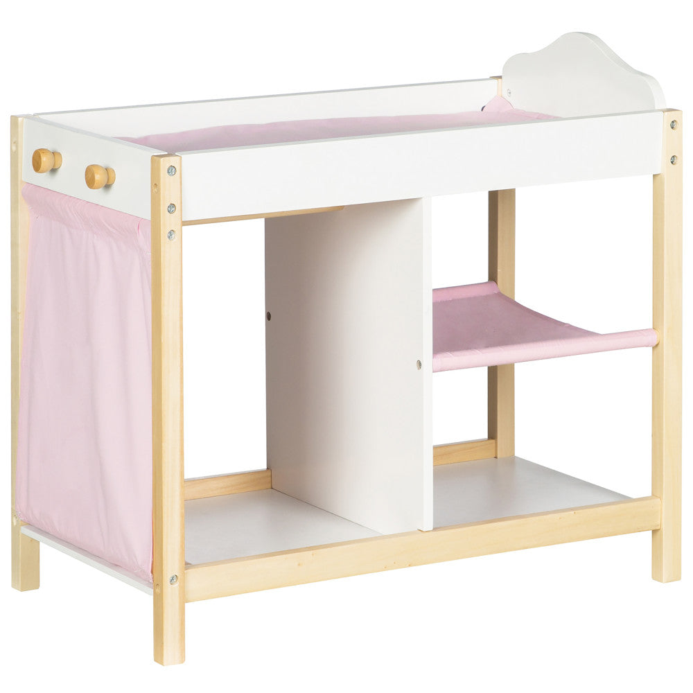 Roba Scarlett Doll Bed with Storage - White & Pink