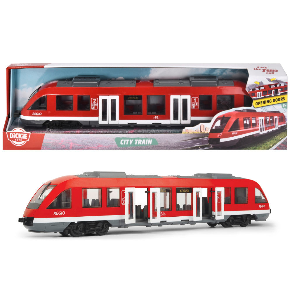 Alternative view of Dickie Toys 17.7" City Train - Trackless Red & White Vehicle Toy, Ages 3+