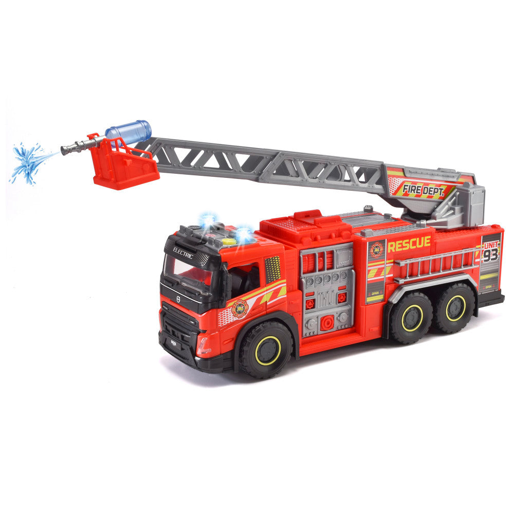 Dickie Toys 22" Volvo FMX Giant Fire Truck, Red - Interactive Rescue Vehicle, Ages 3+