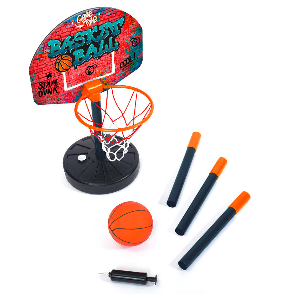 Simba Toys: Slam Dunk Basketball Hoop Play Set - Grow with Me Height-Adjustable Hoops for Ages 3+