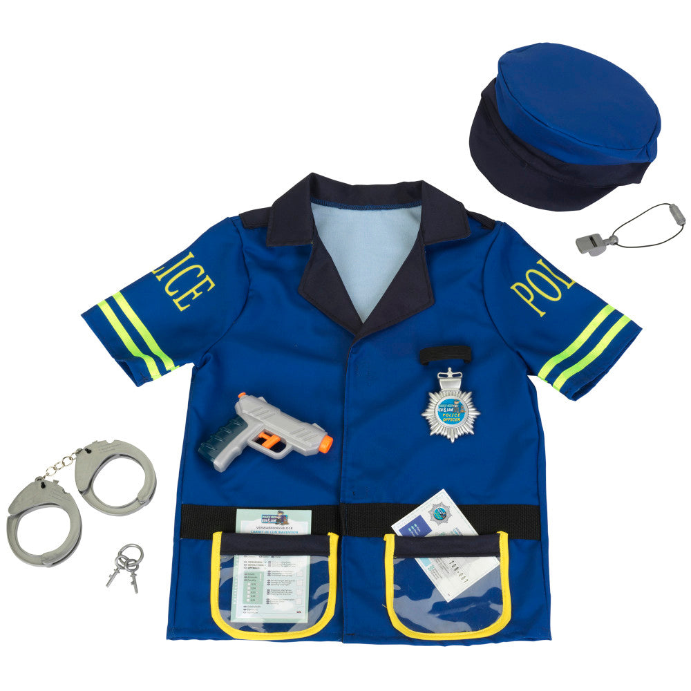 Klein 7pc PRO Police Costume Set - Blue & Yellow - Kids Ages 3+