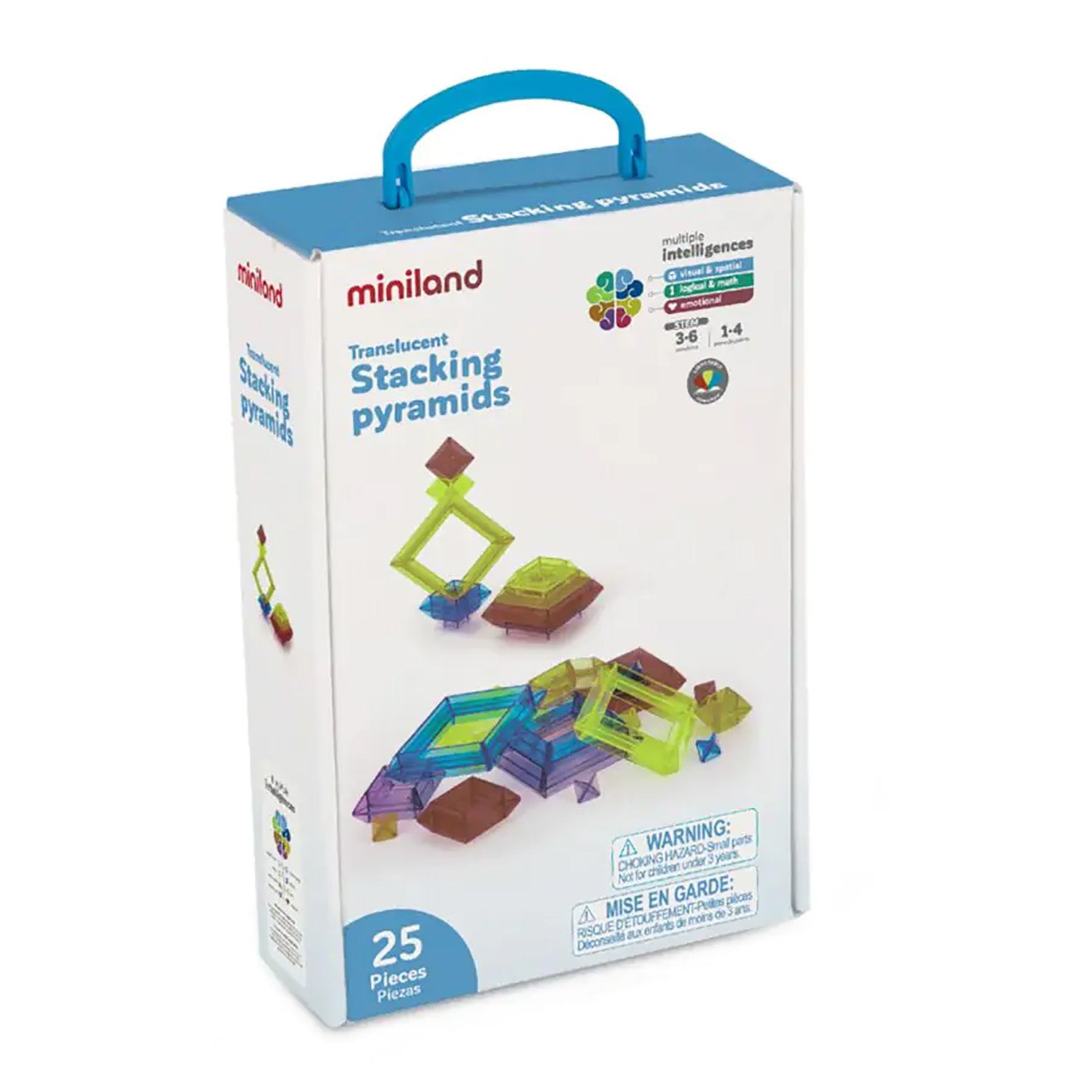 Miniland Educational Translucent Stacking Pyramids - STEM Learning Toy - Image 3