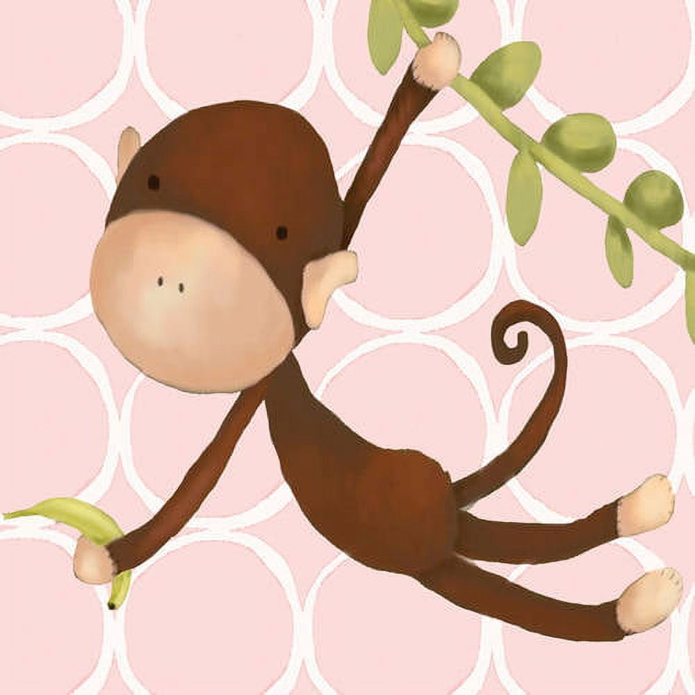 Oopsy Daisy 10 inch Hanging Monkey Canvas Art - Two-toned Brown