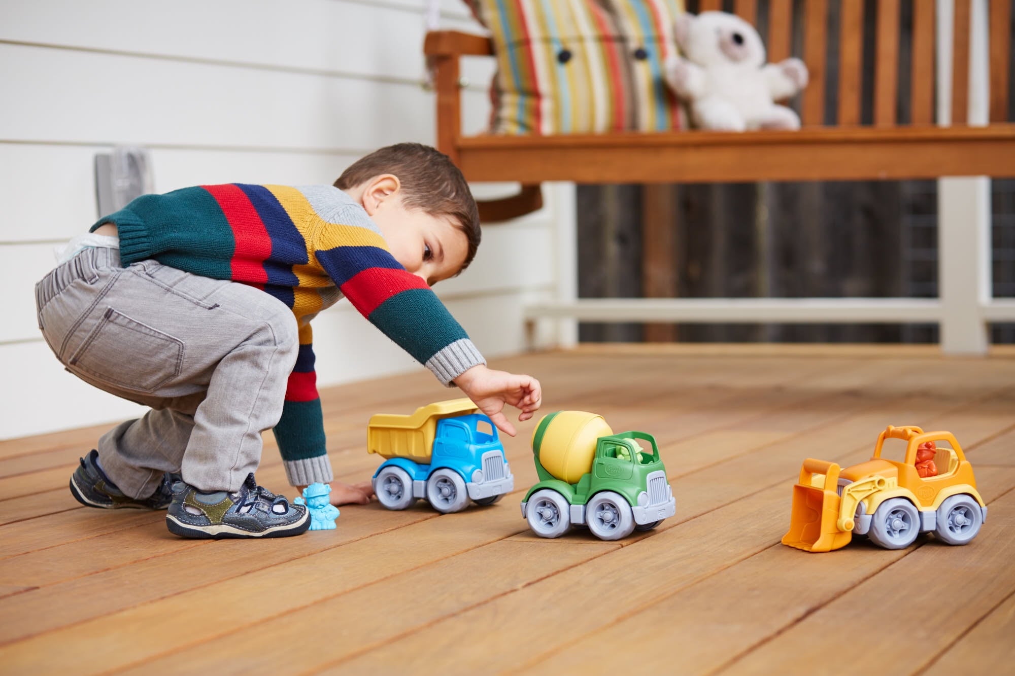 Alternative view of Green Toys Eco-Friendly Mixer Construction Truck - Green/Yellow
