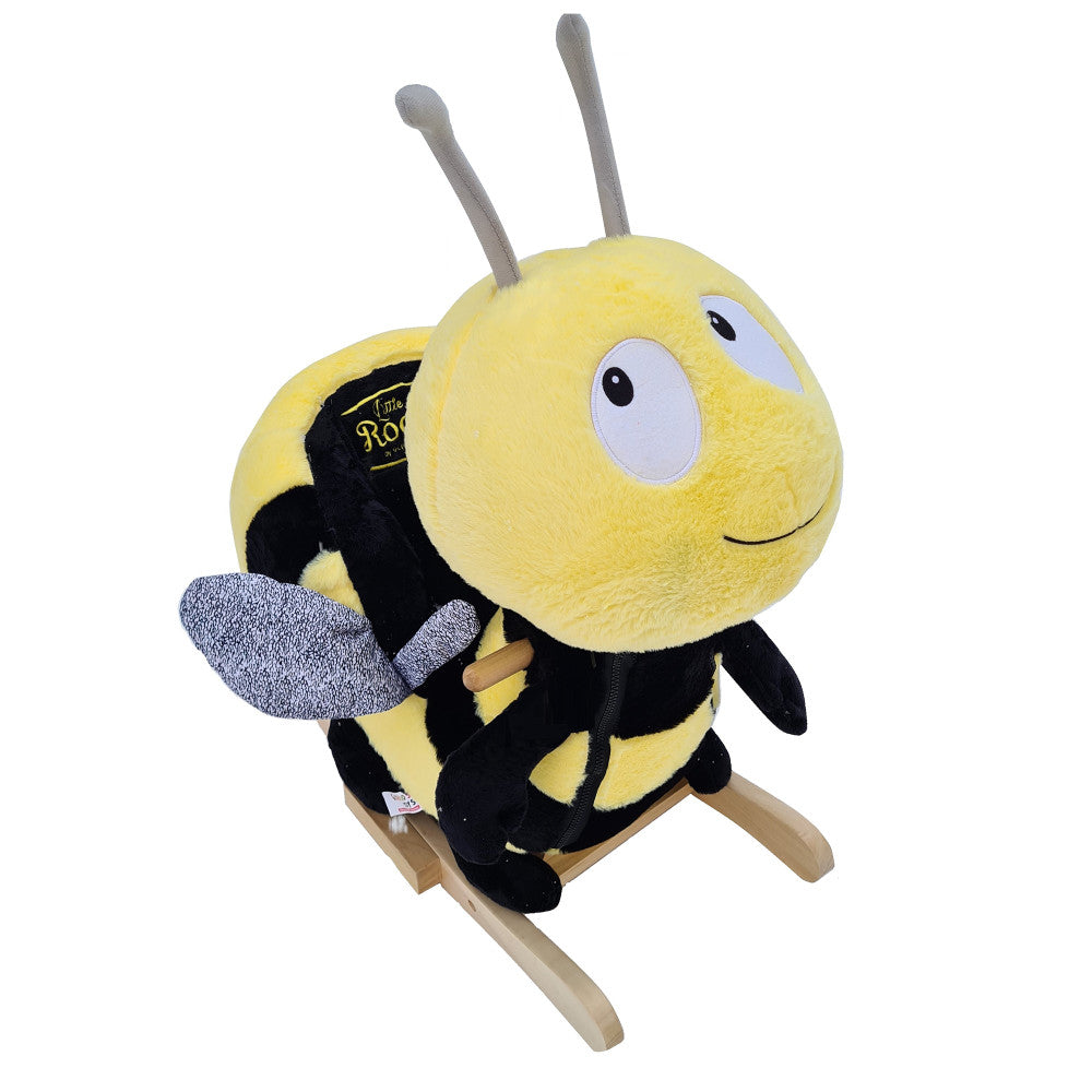 Gerardo's Toys Little Rockers Bee - Plush Wooden Ride-On Rocker - Image 3