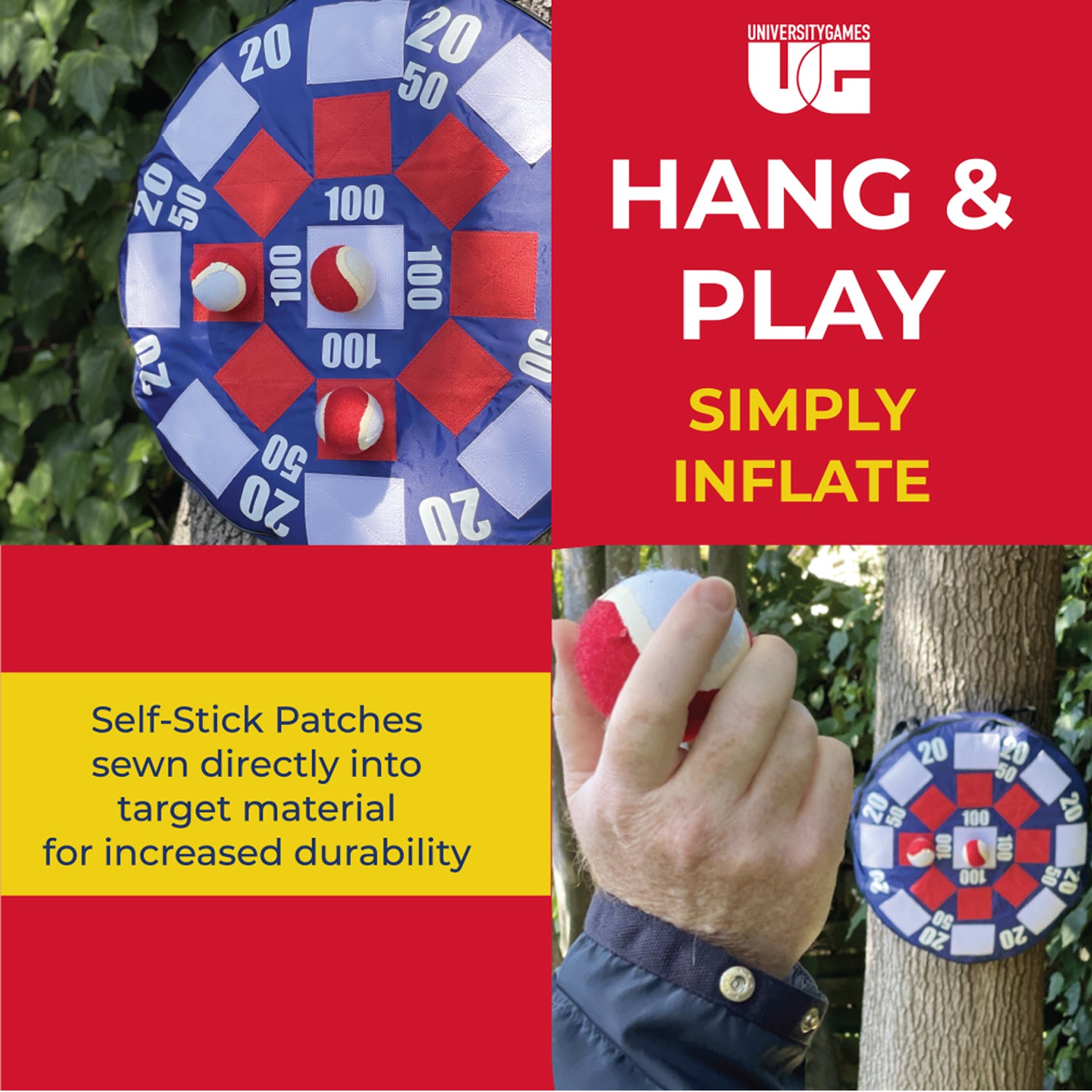 University Games Inflatable Target Toss Game with Self-Stick Balls - Image 4