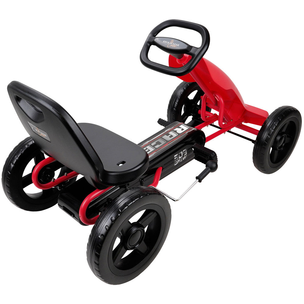 Race Z Pedal Go Kart - Red - Adjustable Seat - Sporty Design - Image 3