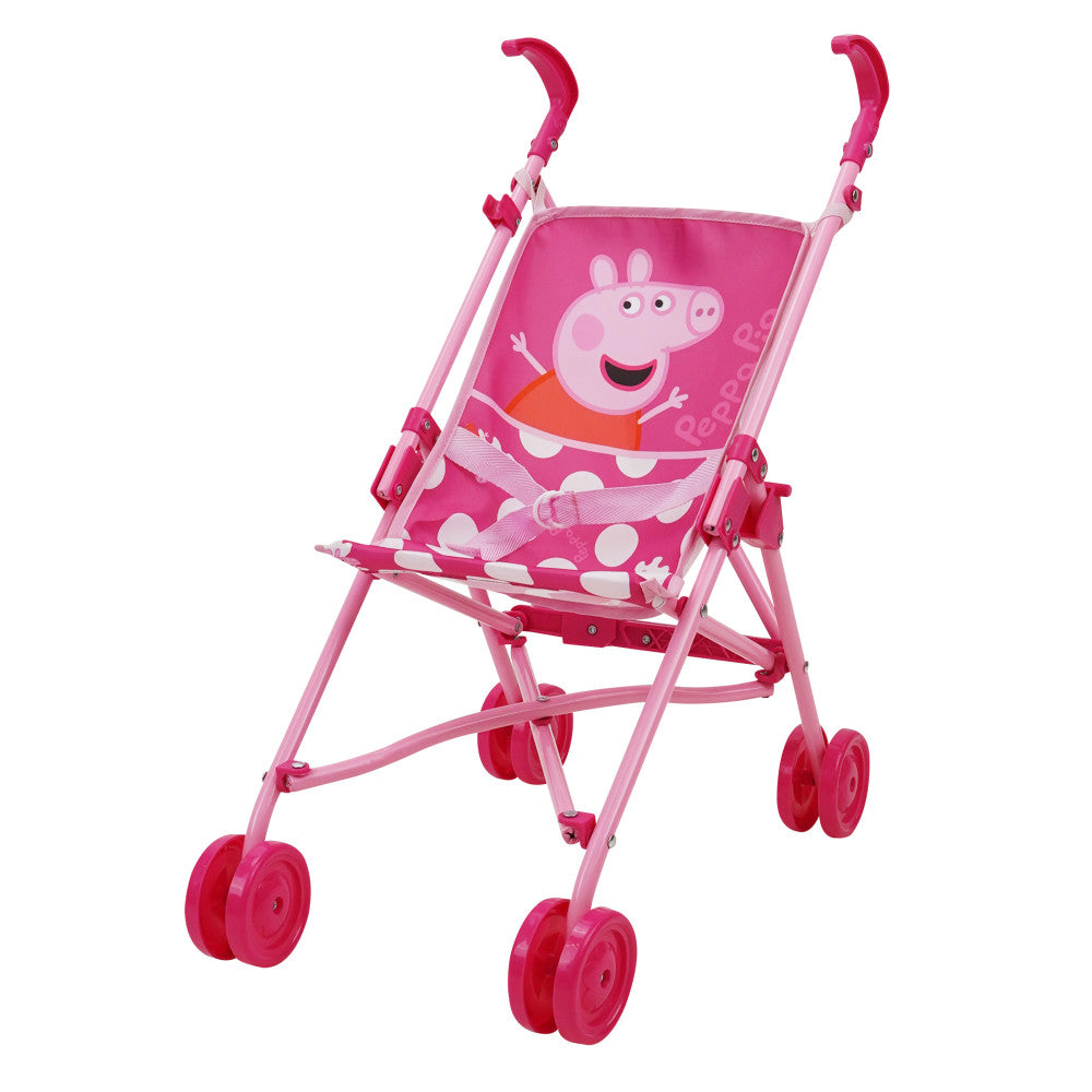 Peppa Pig Doll Umbrella Stroller in Pink & White Dots