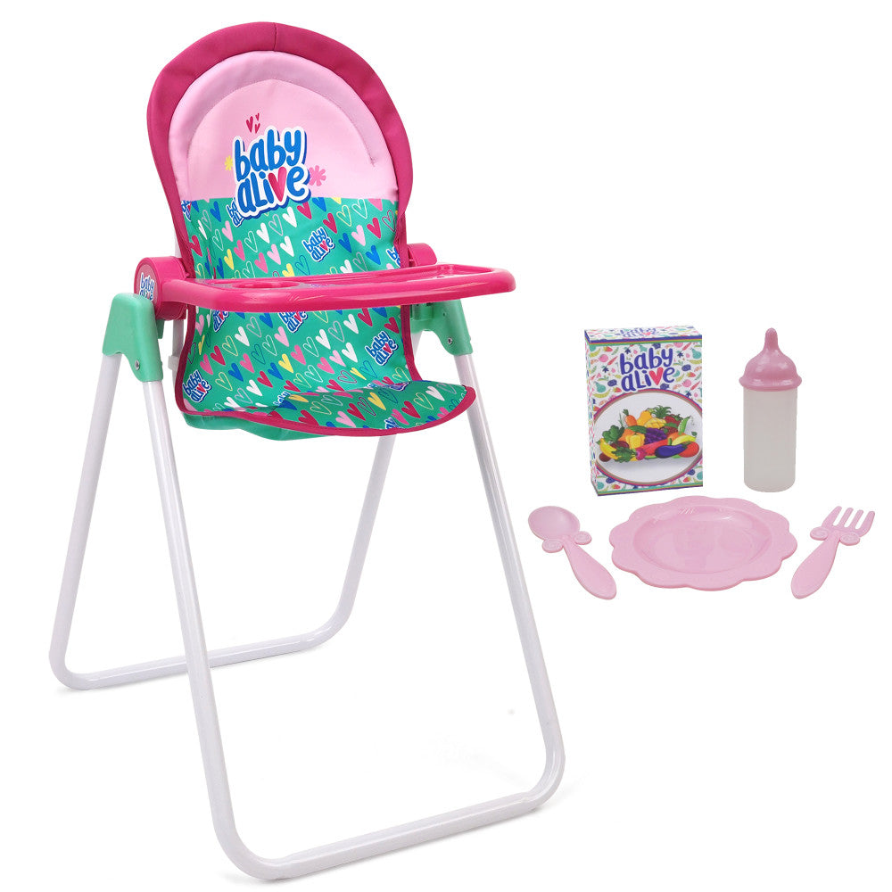 Baby Alive Doll Highchair Set - Colorful Mealtime Magic for Ages 3+