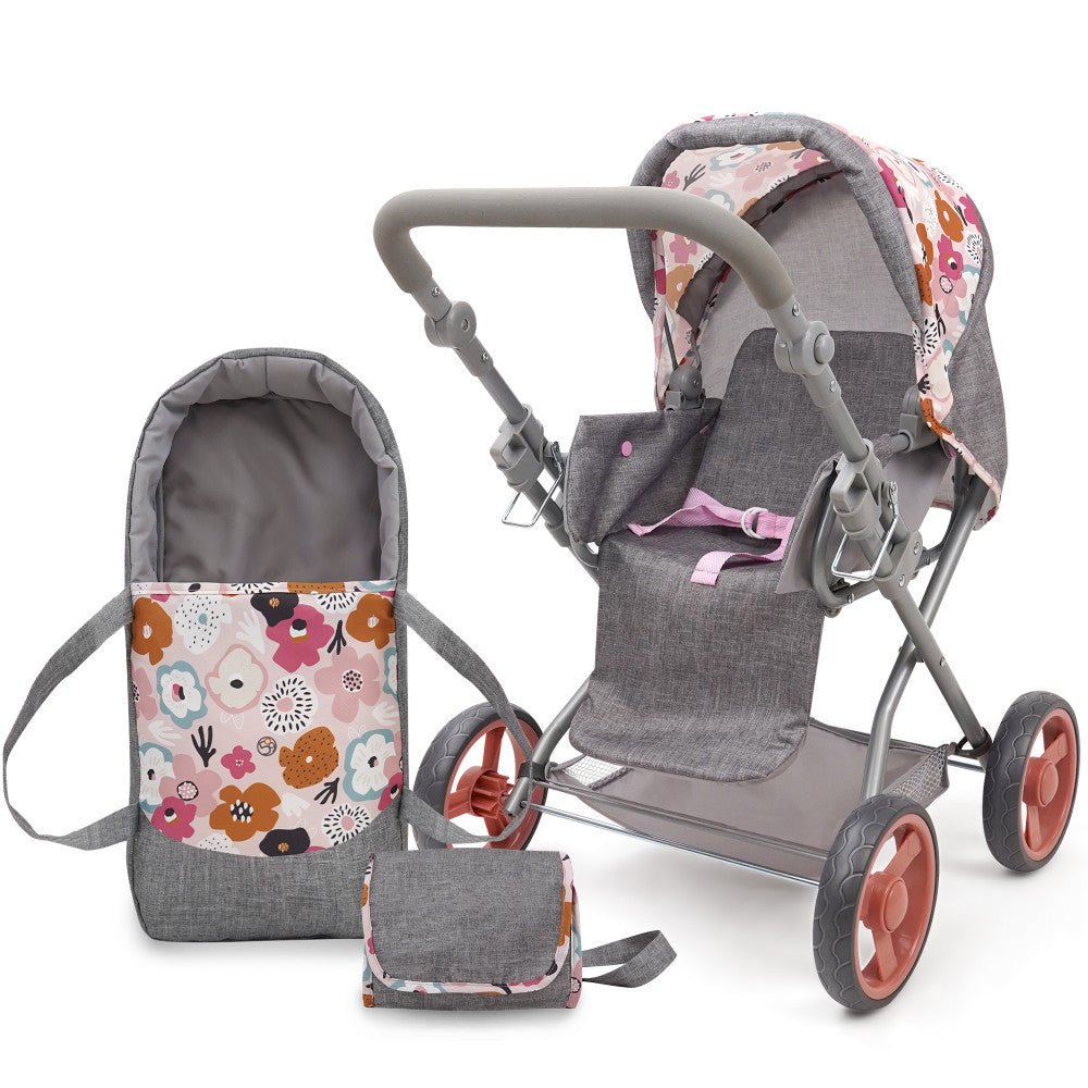Alternative view of 509 Crew Kelly Deluxe Doll Pram with Melange Flora Design and Matching Bag