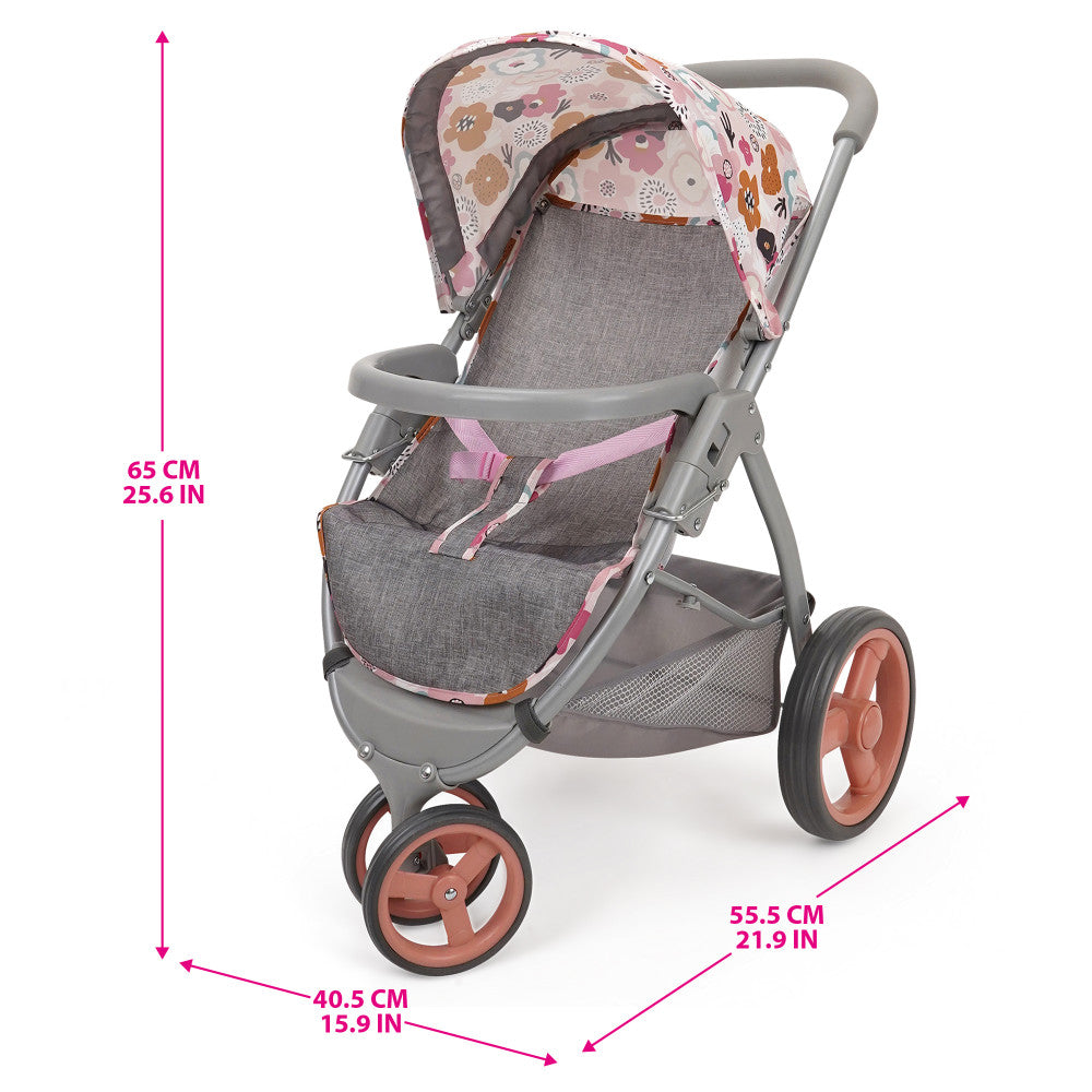 Alternative view of 509 Crew Melange Flora Mabelle 3-Wheel Doll Jogger Stroller, Ages 3+