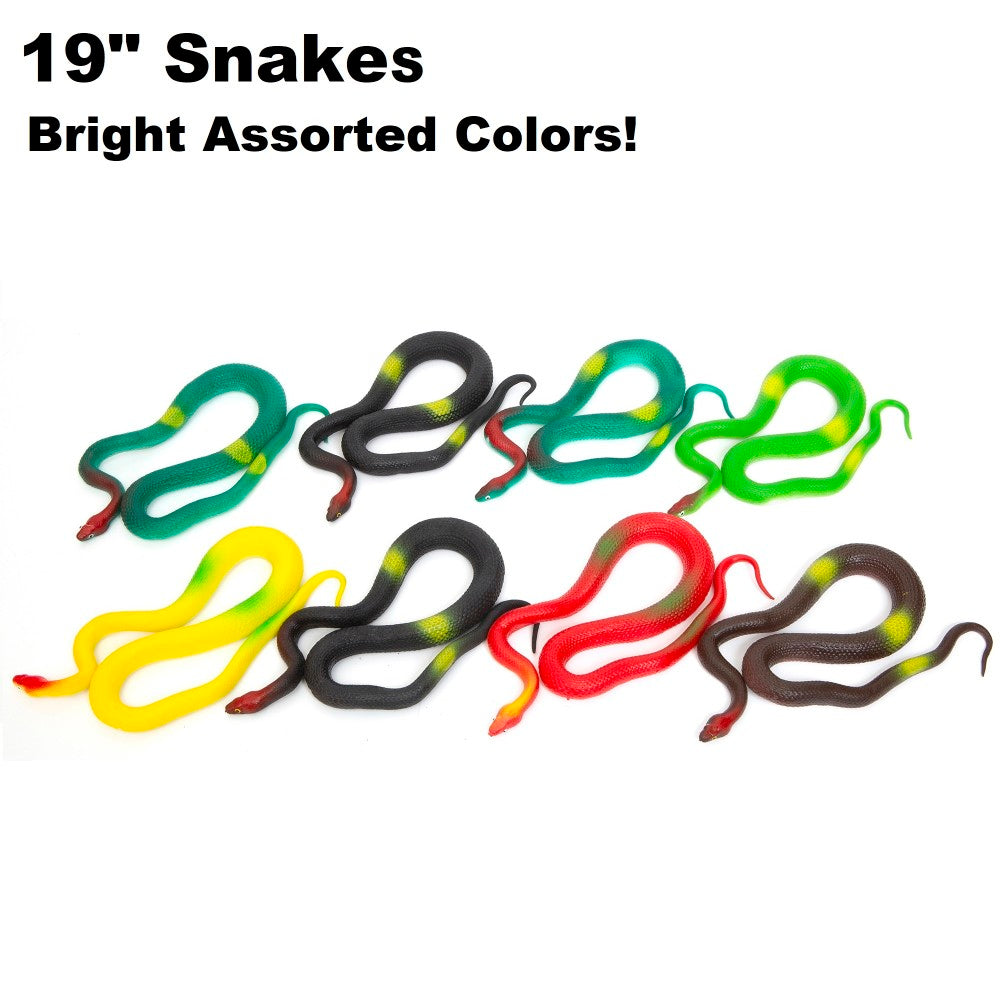 Alternative view of Boley Colorful 19-Inch Lifelike Rubber Snakes - 8 Pack