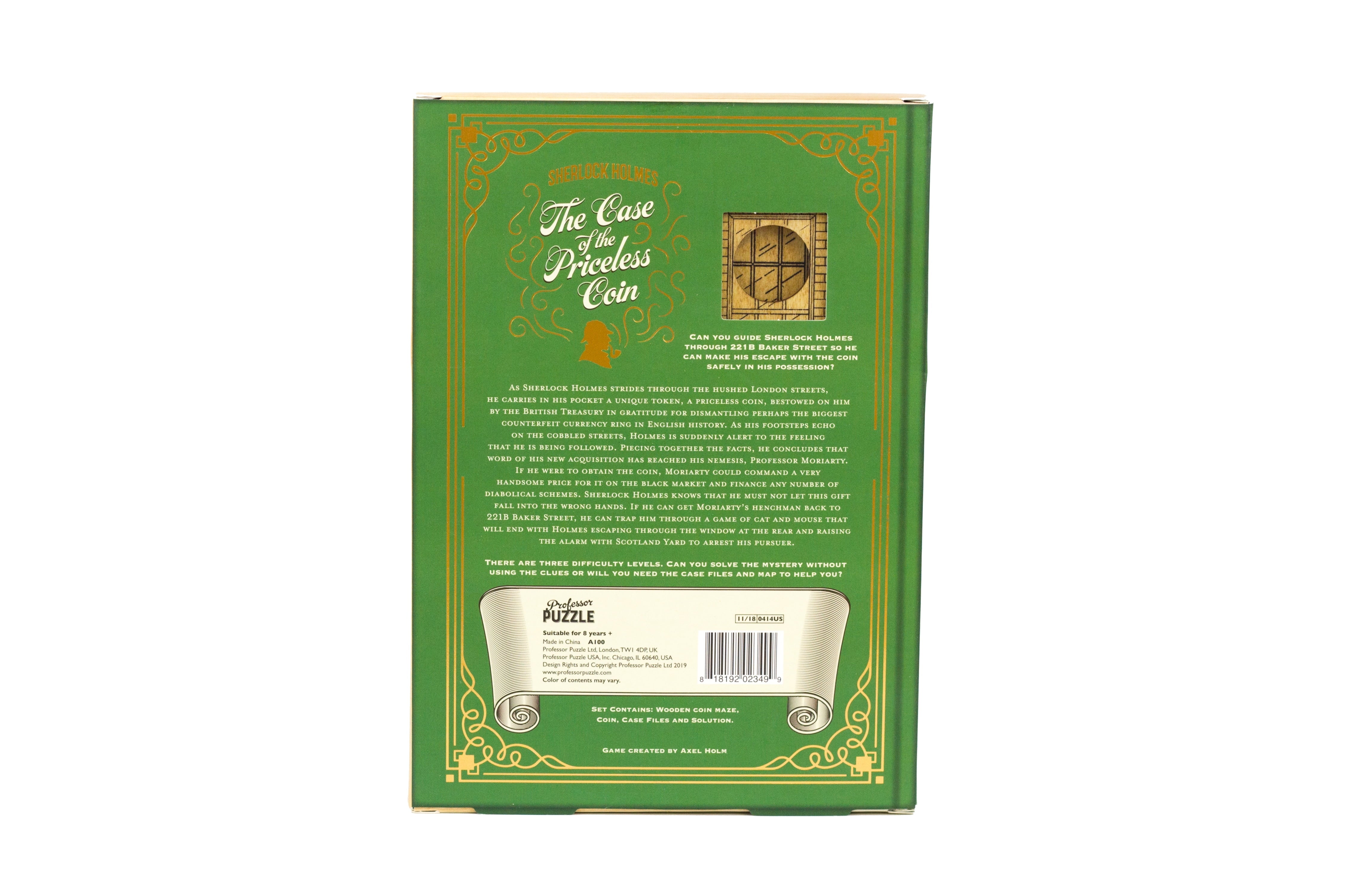 Professor Puzzle Sherlock Holmes Wooden Maze Puzzle - 1 pc