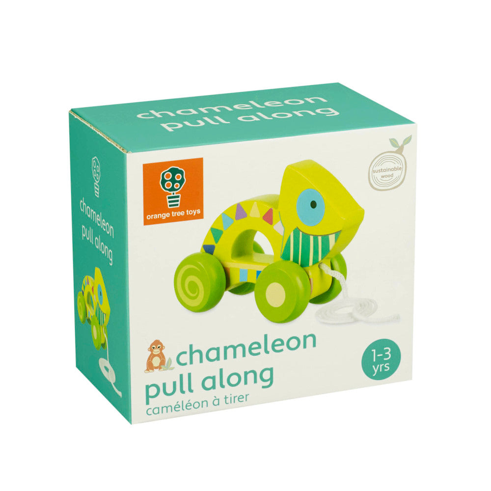 Alternative view of Orange Tree Toys Pull-Along Chameleon - Colorful Wooden Toy for Toddlers