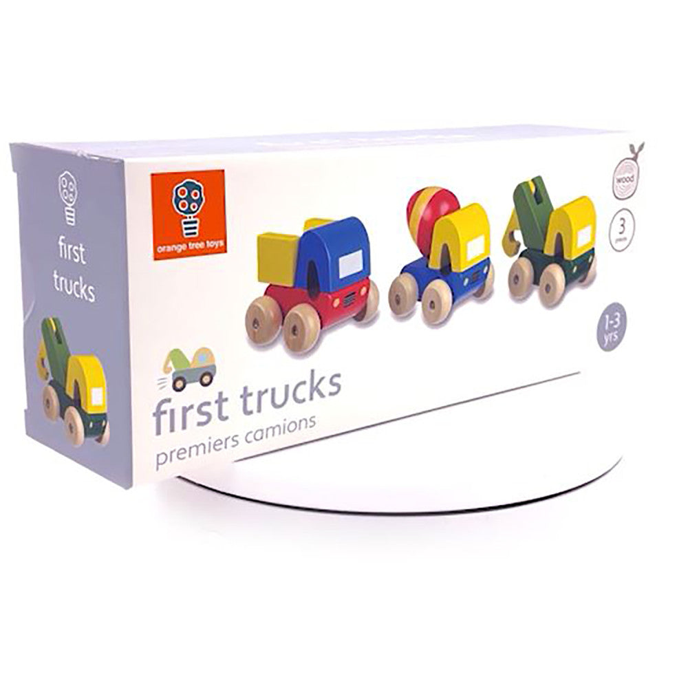 Alternative view of Orange Tree Toys First Trucks - Set of 3 Wooden Vehicles for Toddlers
