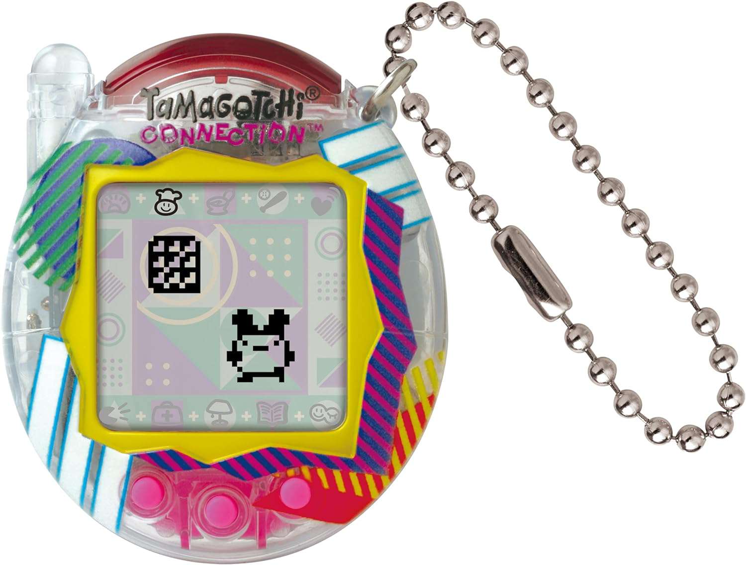 Tamagotchi Connection Clear Retro - Interactive Virtual Pet Game