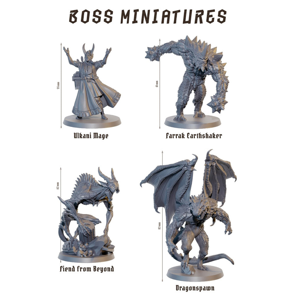Alternative view of Mighty Boards: Fateforge Chronicles of Kaan Boss Miniatures - 4-Pack