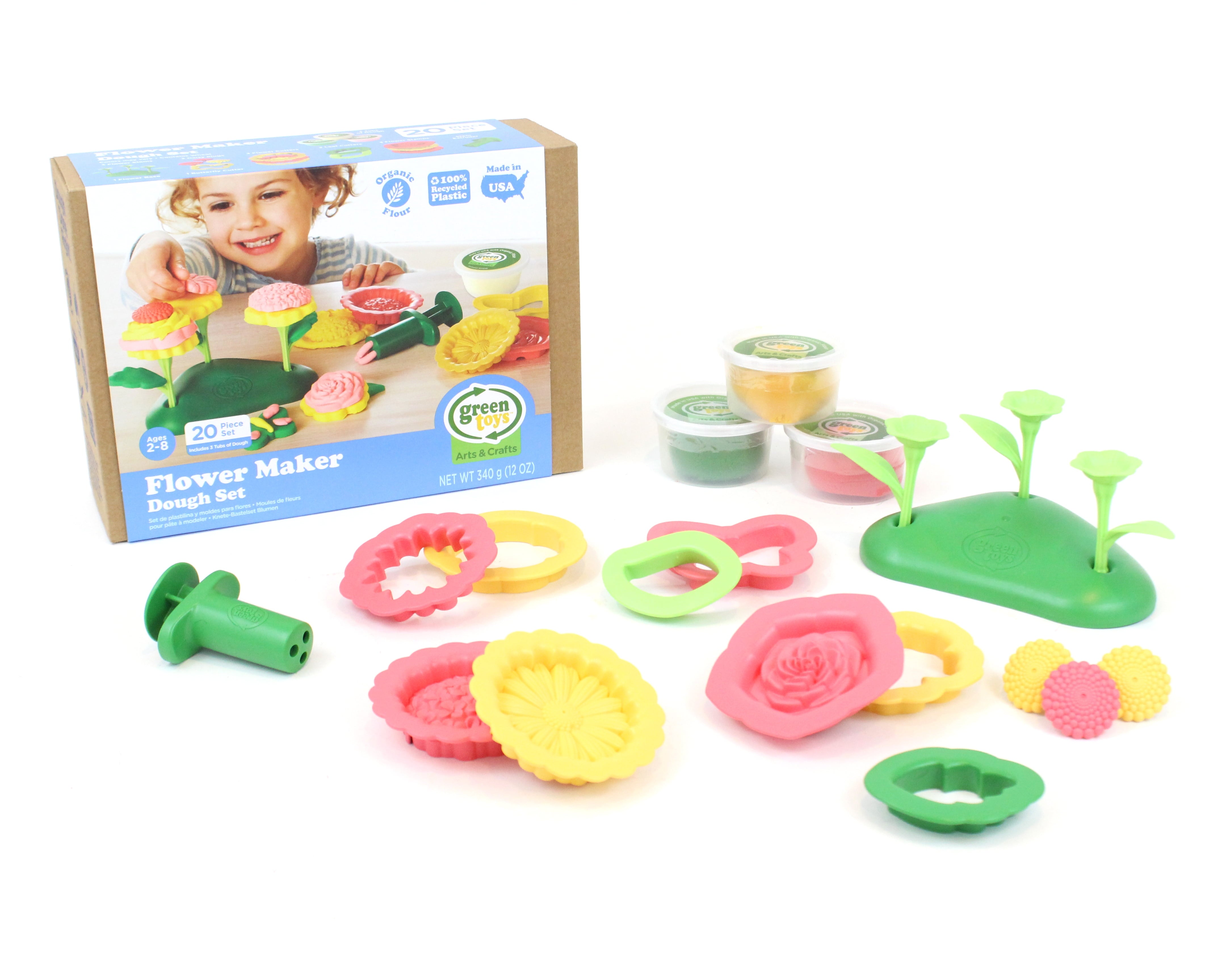 Green Toys Flower Maker Organic Dough Set - Eco-Friendly
