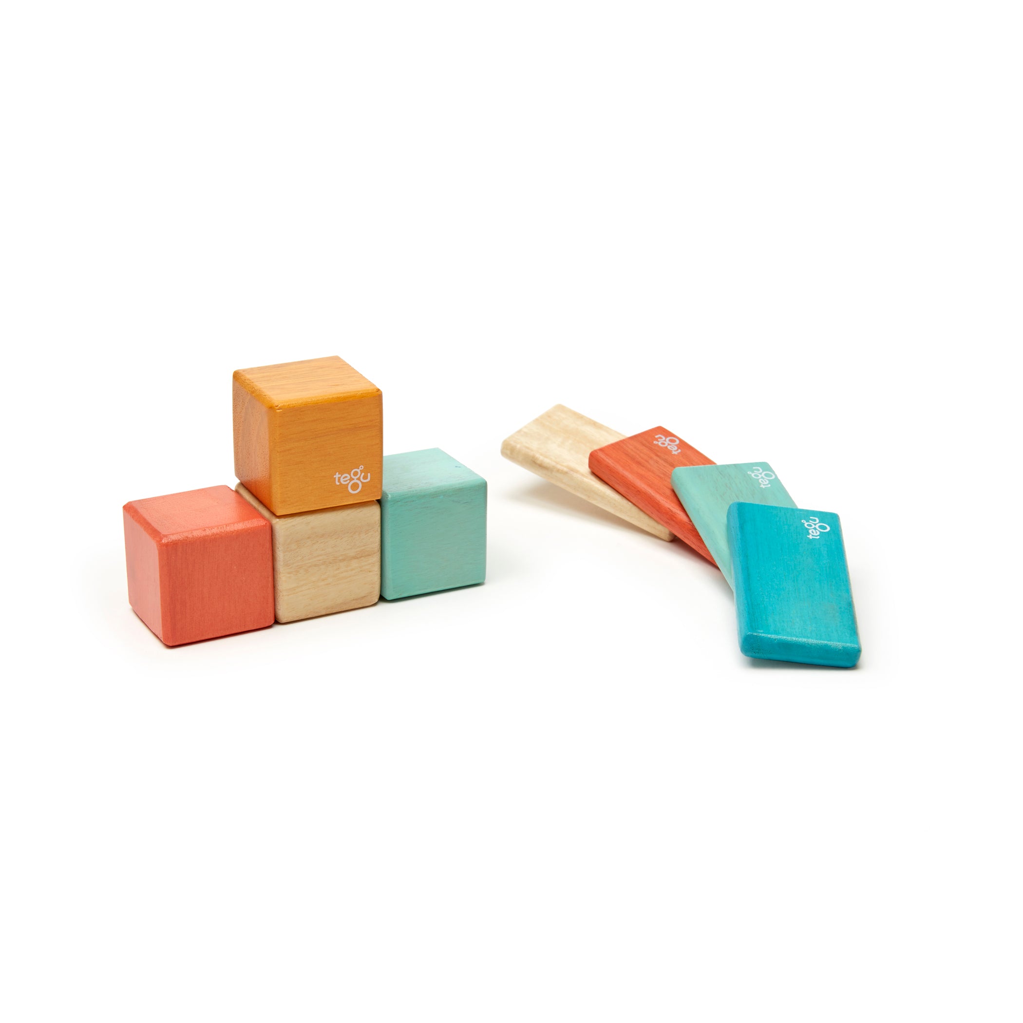 Alternative view of Tegu Magnetic Wooden Blocks, 8-Piece Pocket Pouch - Sunset