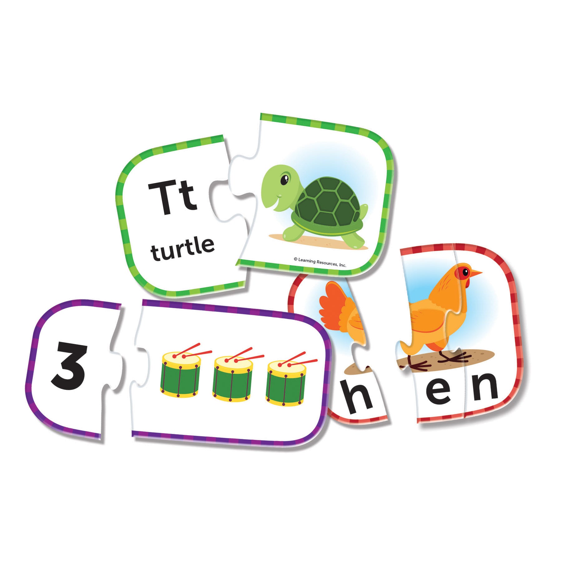 Alternative view of Learning Resources Puzzle Cards - Educational Set for Kids - 71 Pieces