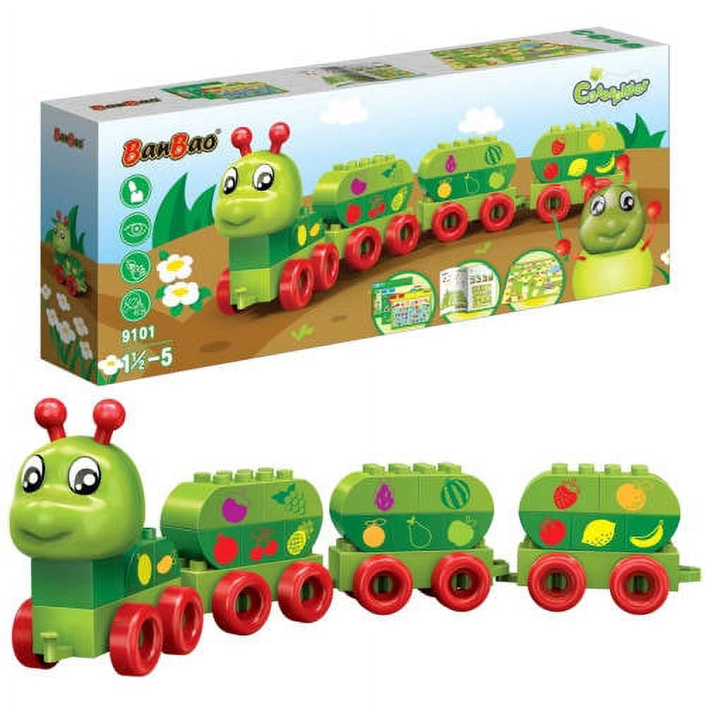 BanBao Caterpillar Fruits Building Block Set - 39 Pieces