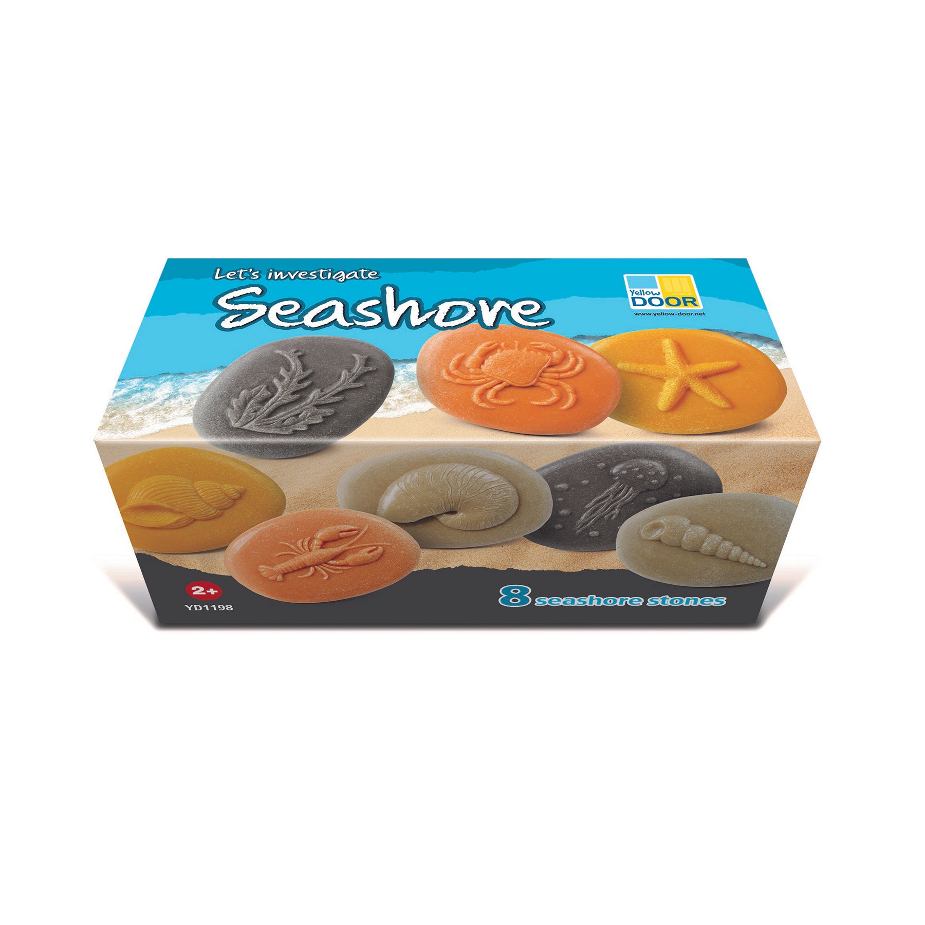 Alternative view of Yellow Door Let's Investigate - Seashore Exploration - Set Of 8 Stone Figures