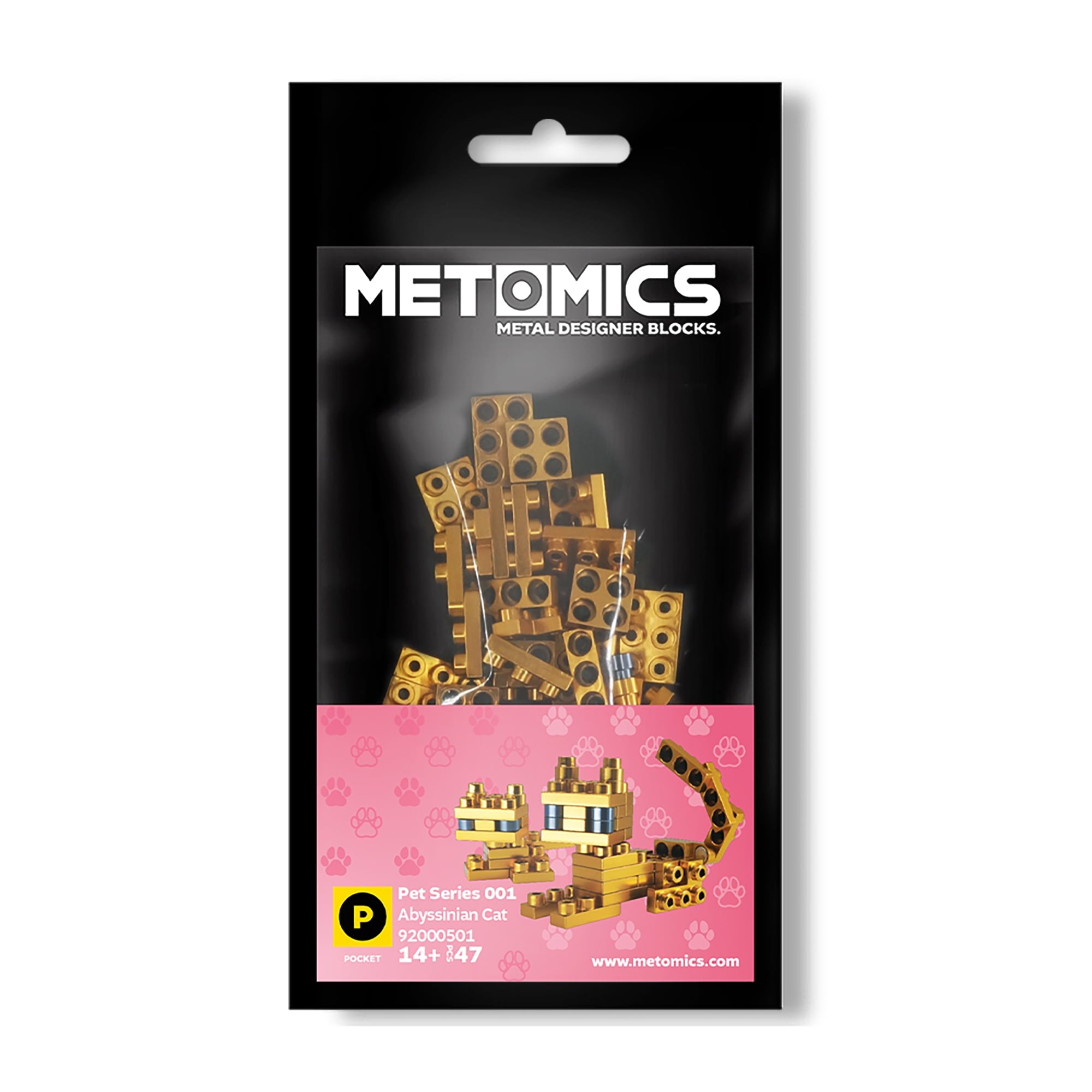 Alternative view of Metomics Pocket Pet Abyssinian Cat - Aztec Gold & Charcoal Black