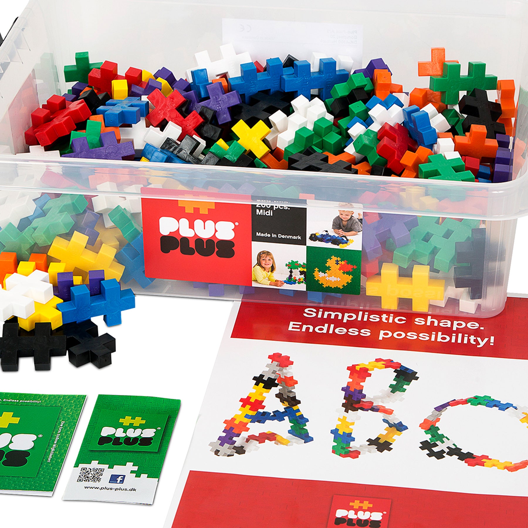 Alternative view of Plus-Plus BIG Basic Mix Construction Toy Tub, 200 Pieces