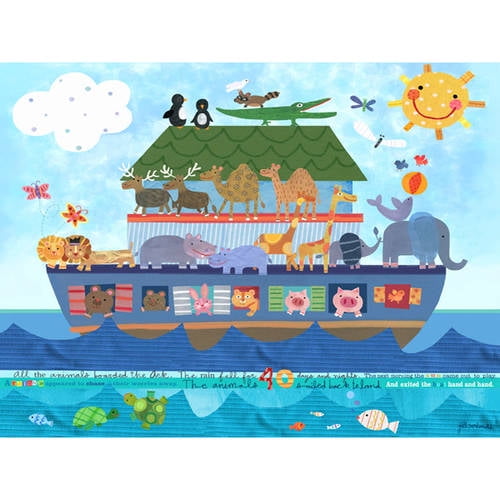 Oopsy Daisys Noah's Ark Canvas – Colorful Children's Wall Art