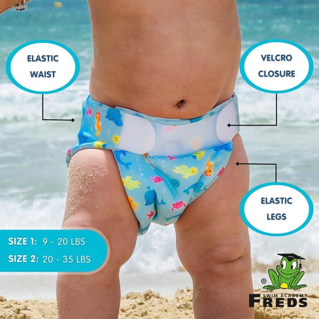 Alternative view of FREDS SWIM ACADEMY Blue Splash Swim Nappy for Babies and Toddlers