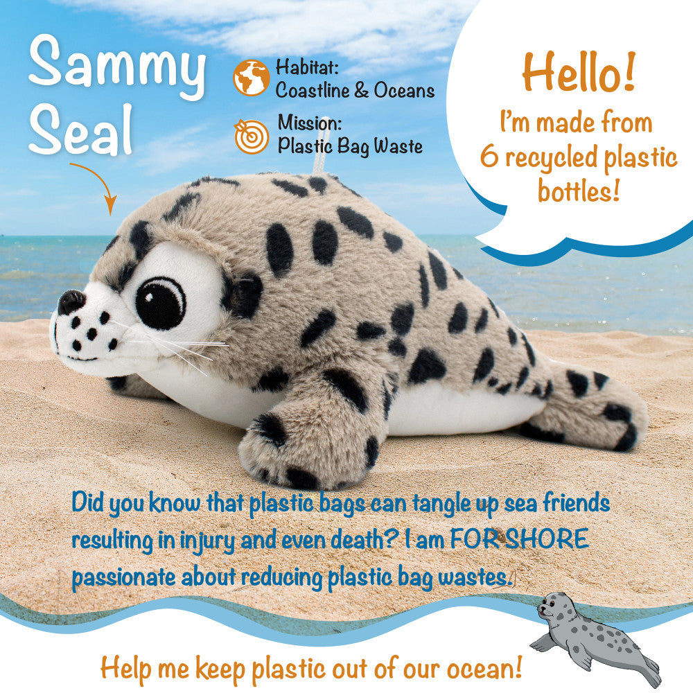 Shore Buddies 12 inch Interactive Sammy The Seal Plush Toy with Authentic Sounds - Image 2