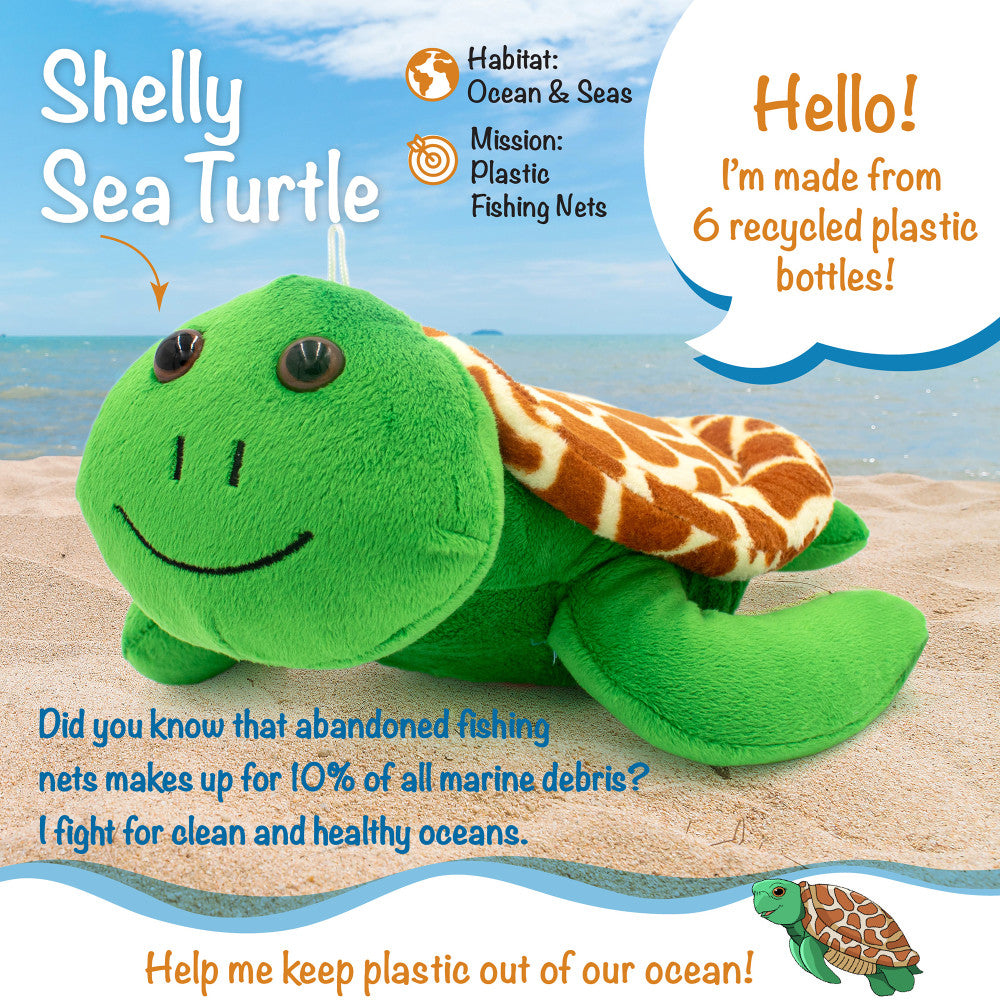 Alternative view of Shore Buddies Shelly the Sea Turtle 12 inch Interactive Plush Toy
